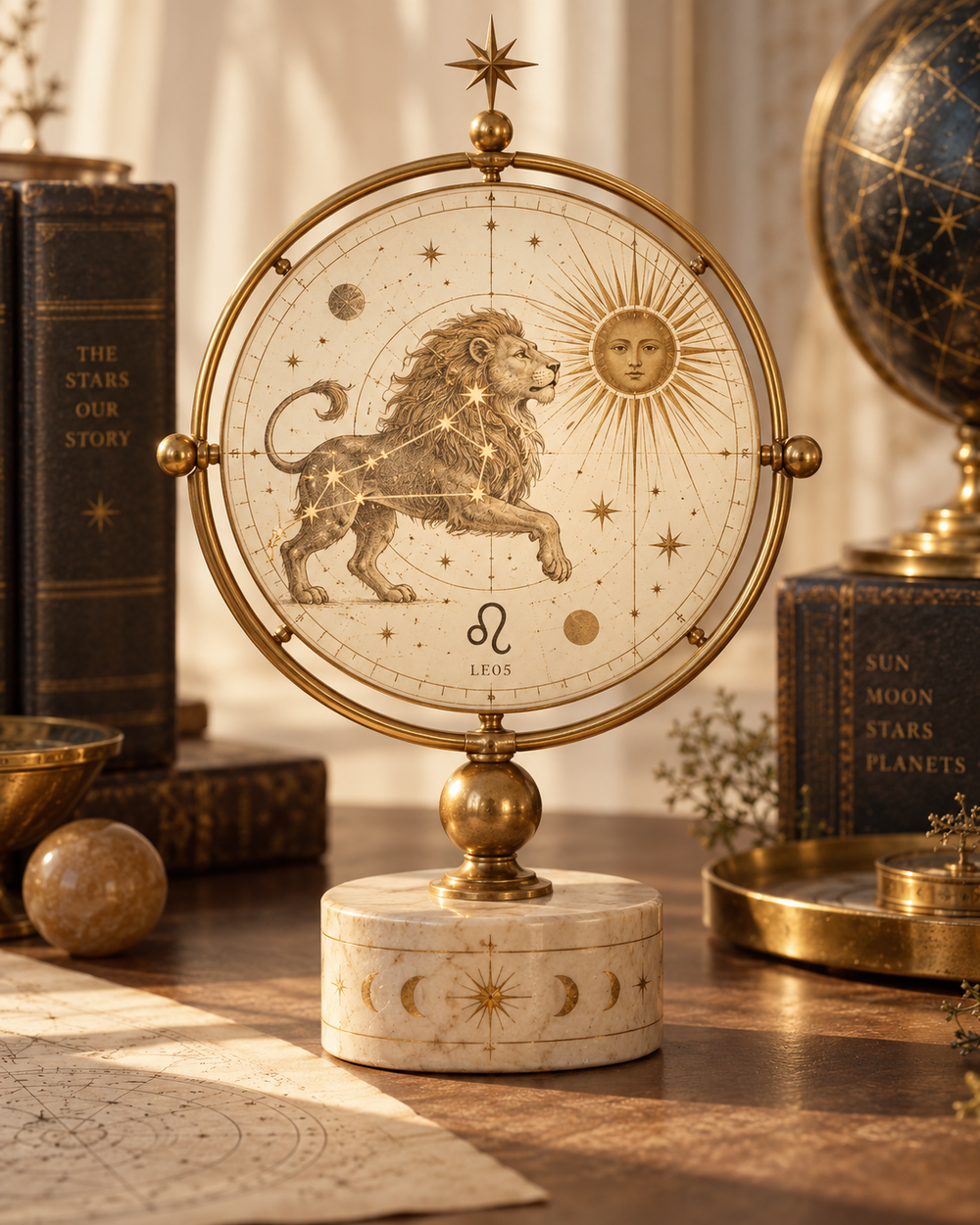 Leo Celestial Desk Totem — The Golden Hour