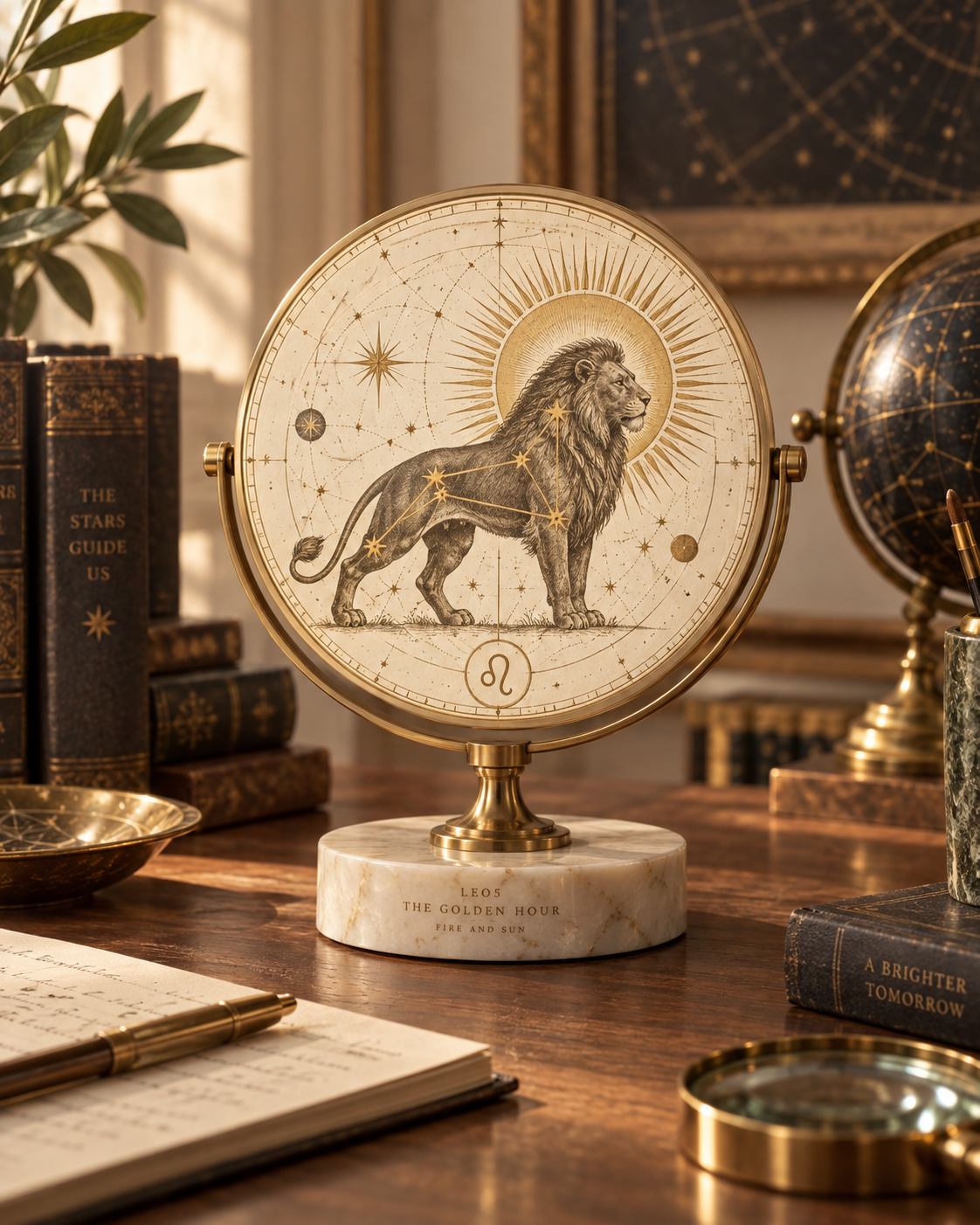 Leo Celestial Desk Totem — The Golden Hour