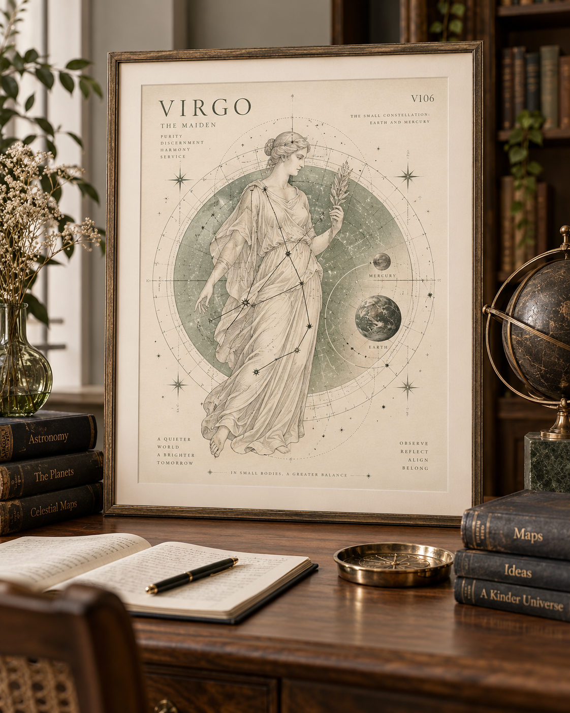 Celestial Archive Virgo Art Print — The Small Constellation