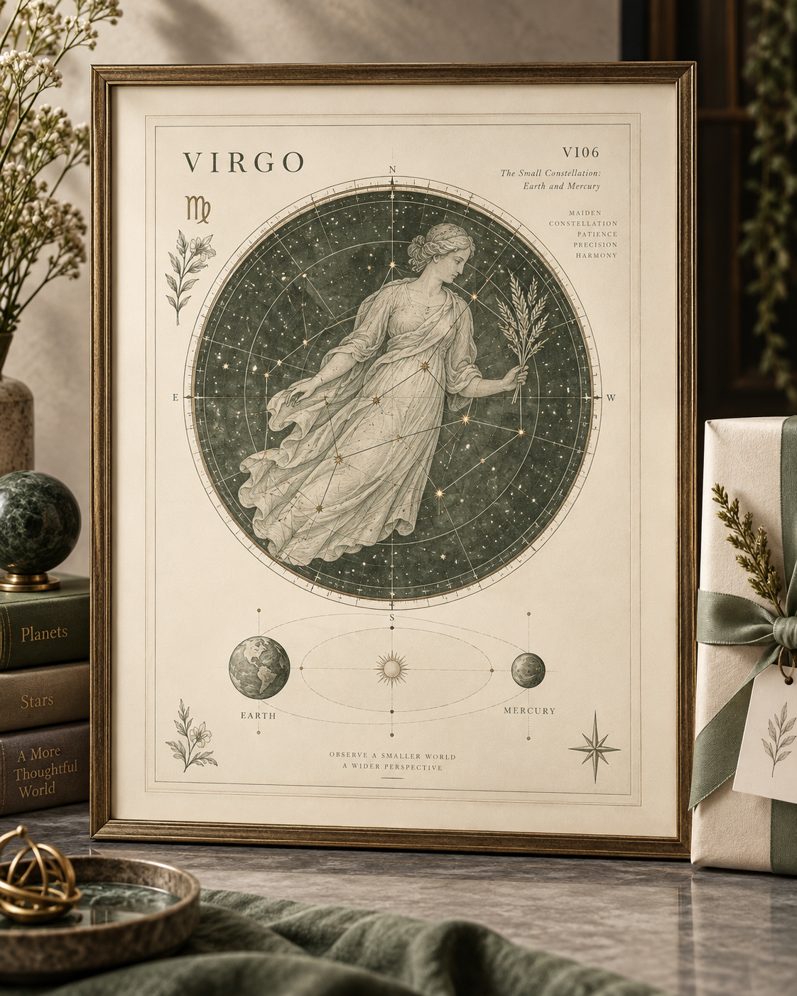 Celestial Archive Virgo Art Print — The Small Constellation