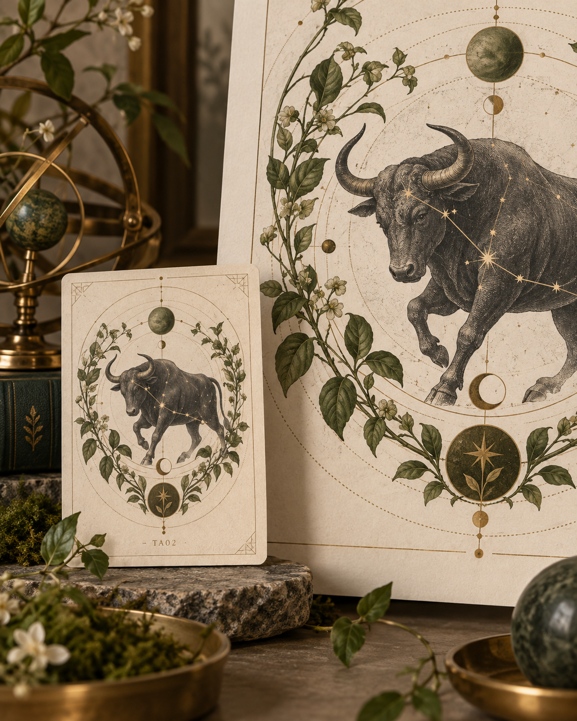 Celestial Archive Taurus Art Print — The Quiet Garden