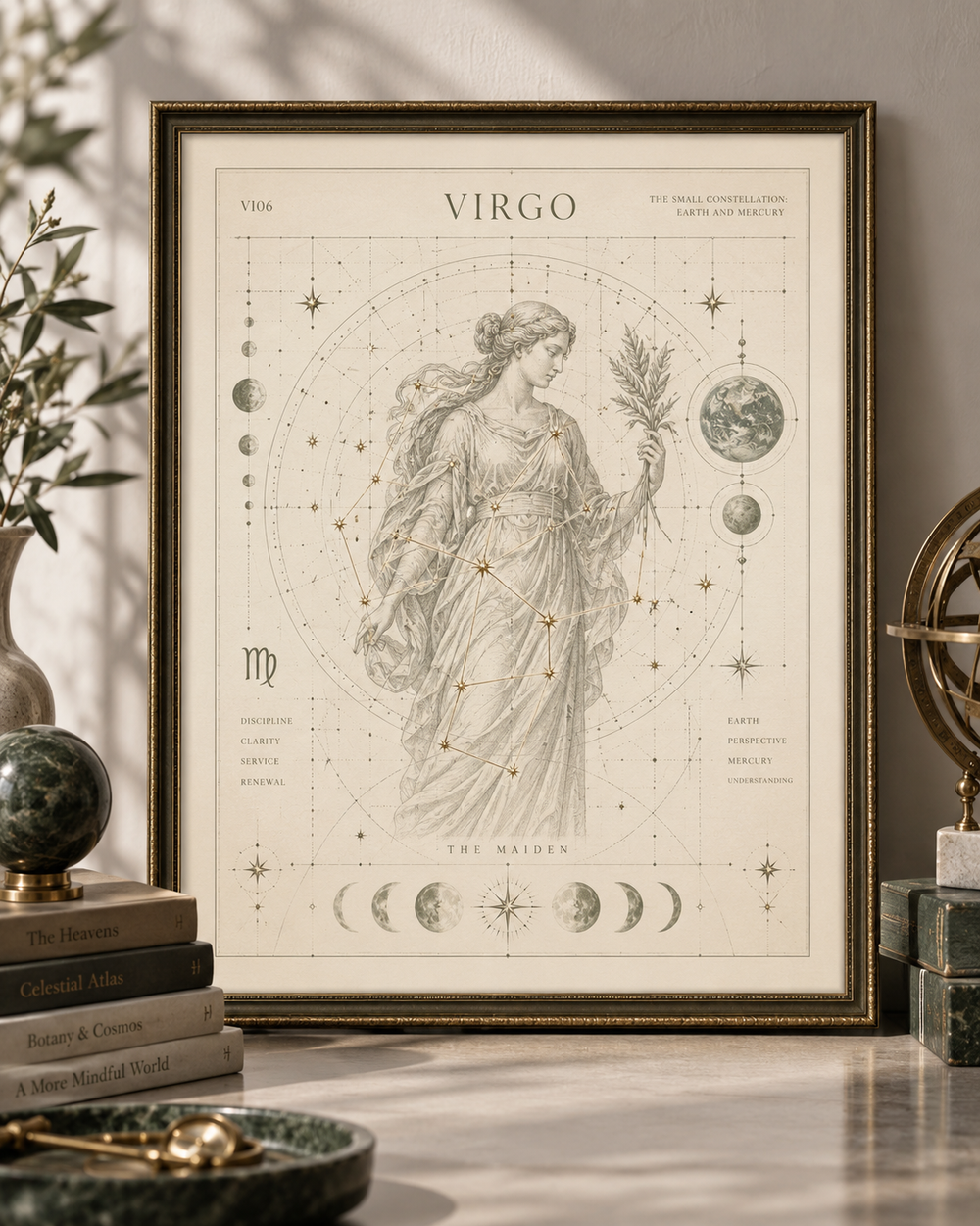 Celestial Archive Virgo Art Print — The Small Constellation