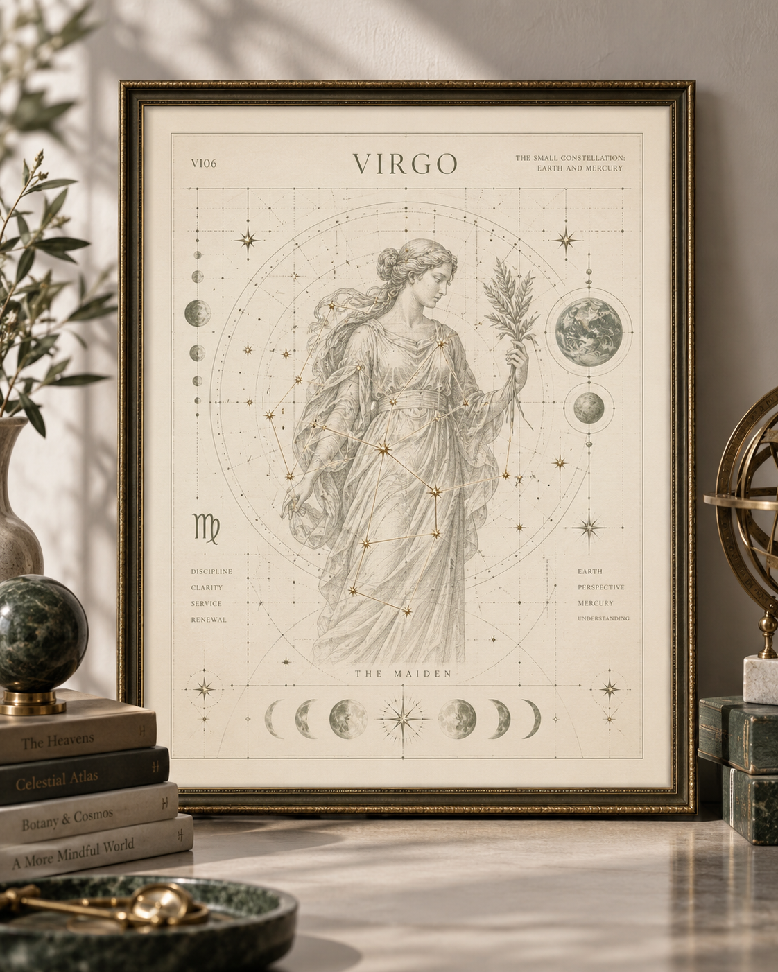 Celestial Archive Virgo Art Print — The Small Constellation