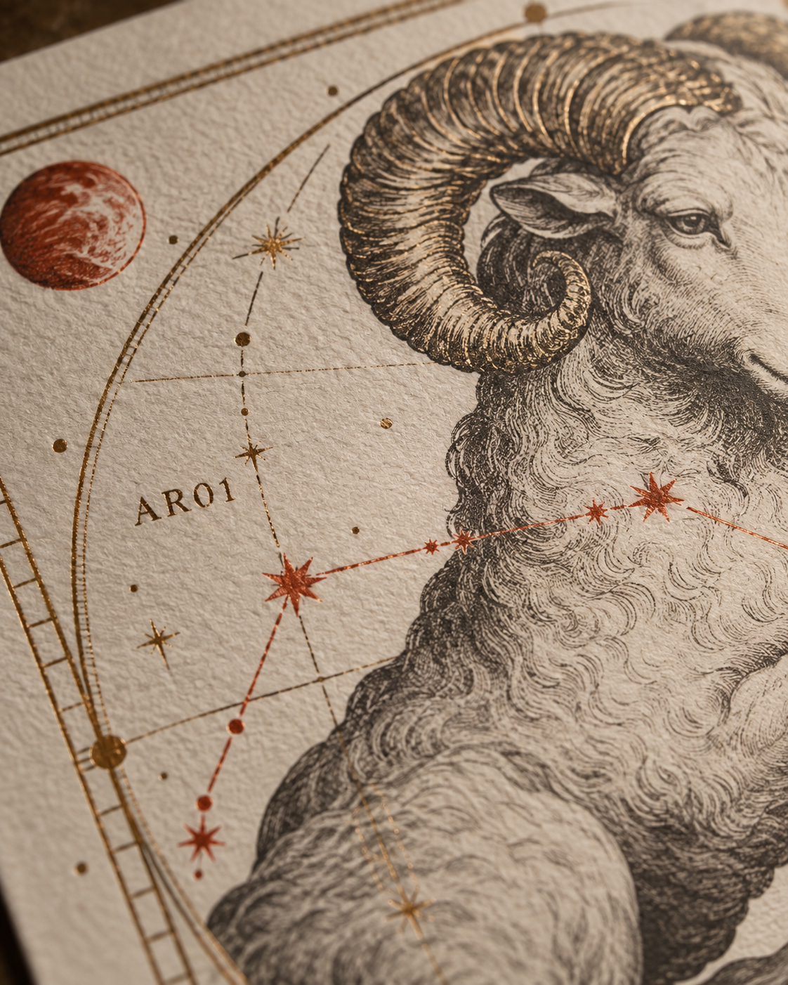 Celestial Archive Aries Art Print — The First Spark