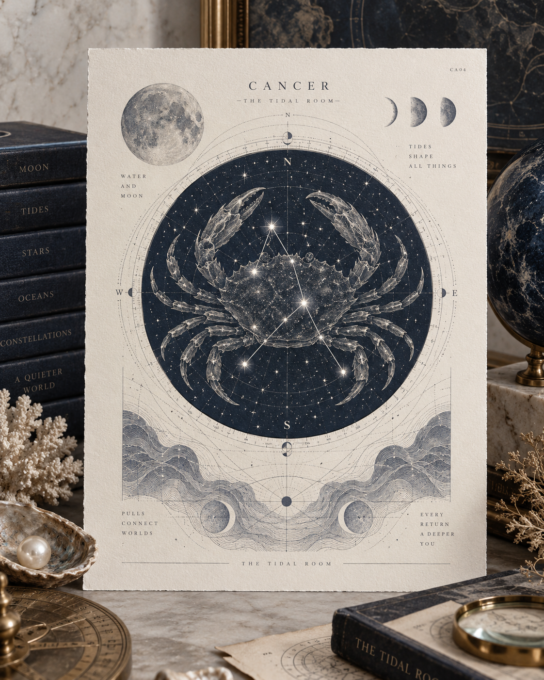 Celestial Archive Cancer Art Print — The Tidal Room