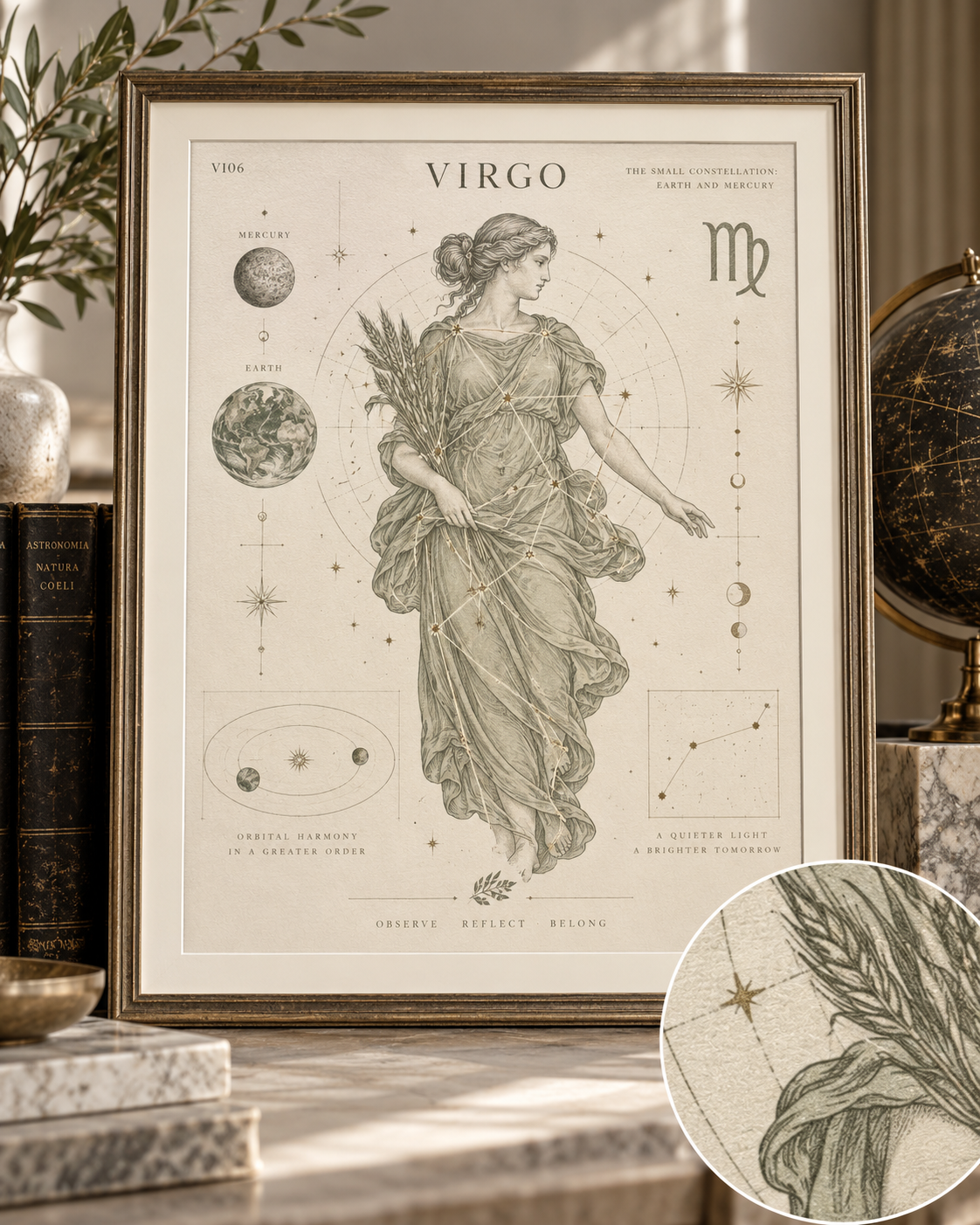 Celestial Archive Virgo Art Print — The Small Constellation