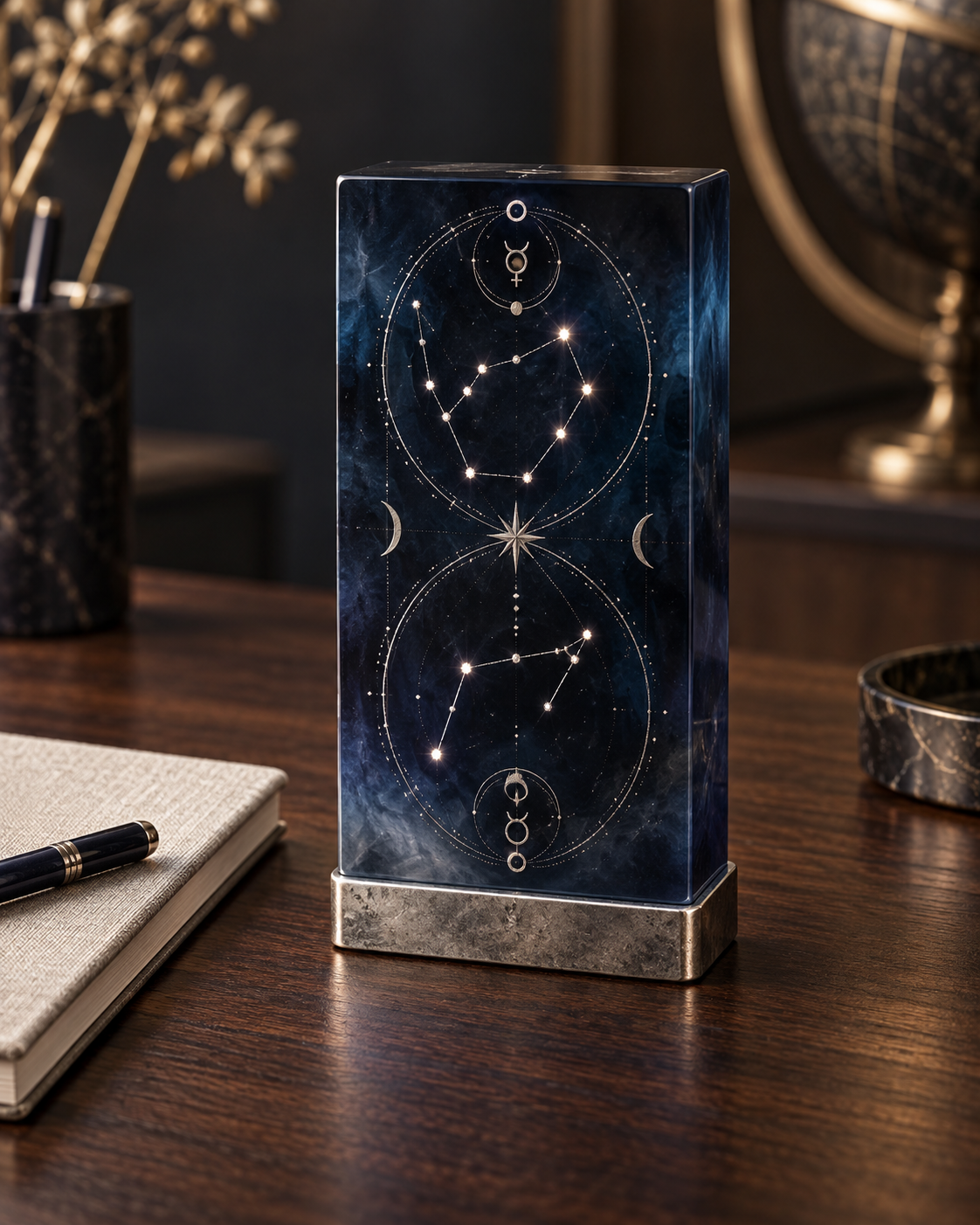 Gemini Celestial Desk Totem — The Twin Signal