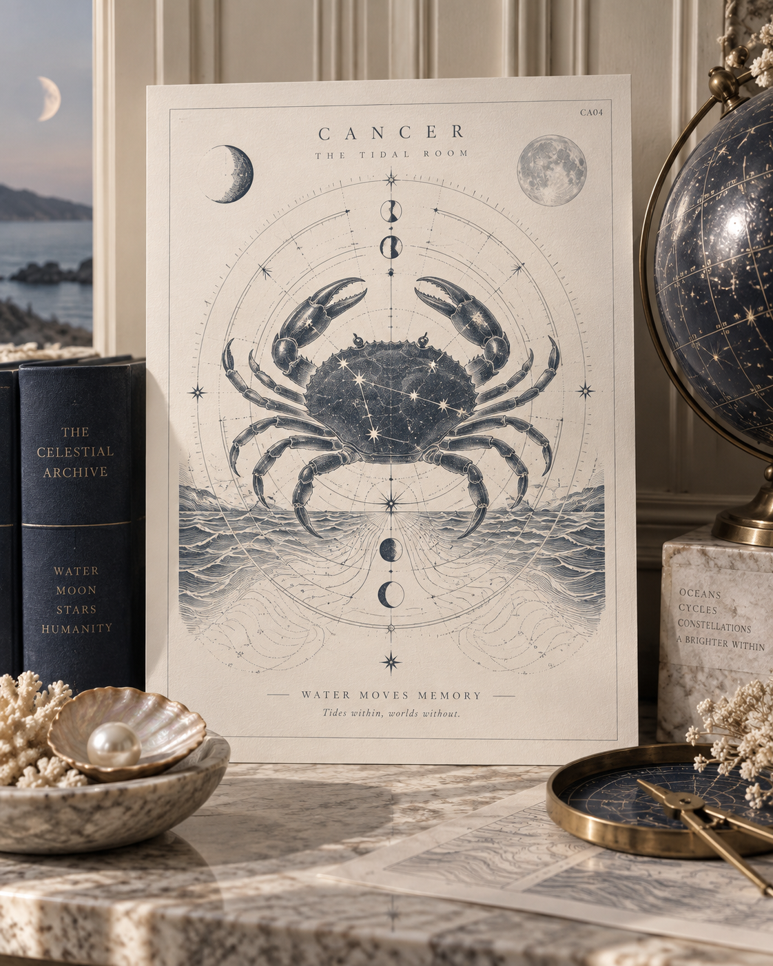 Celestial Archive Cancer Art Print — The Tidal Room