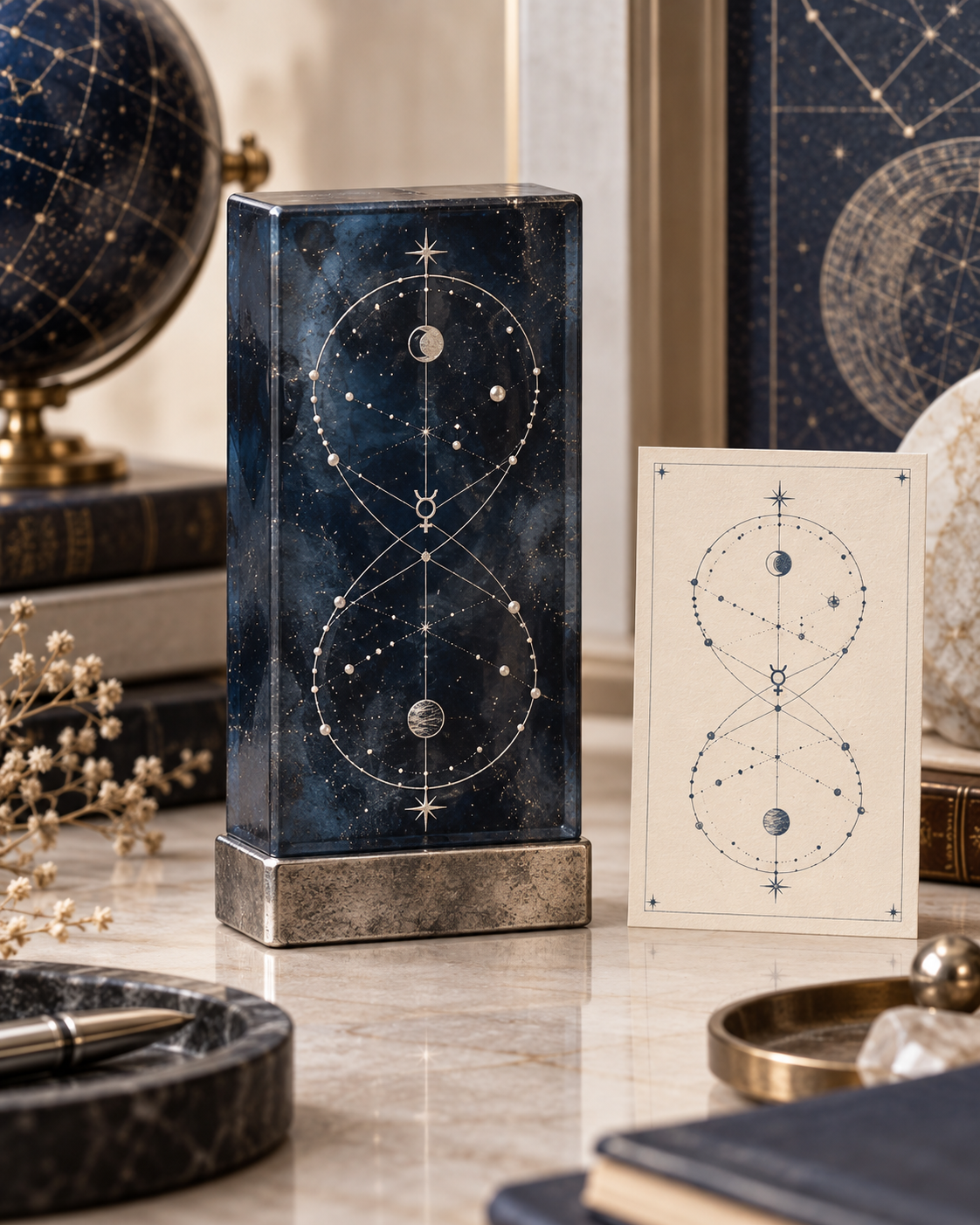 Gemini Celestial Desk Totem — The Twin Signal