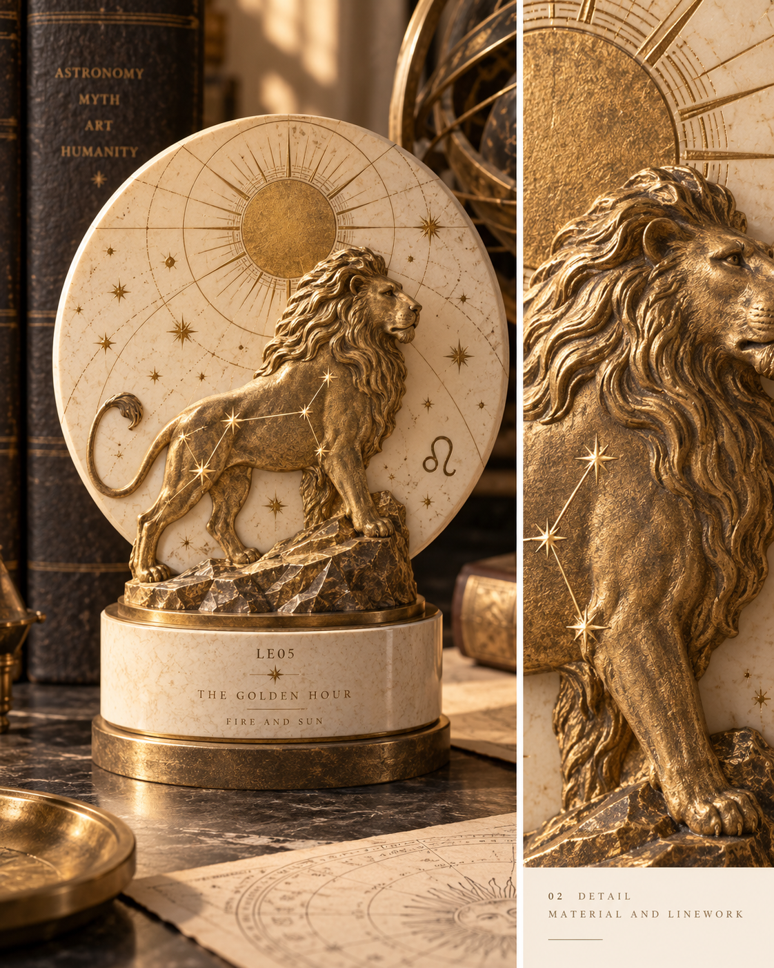 Leo Celestial Desk Totem — The Golden Hour