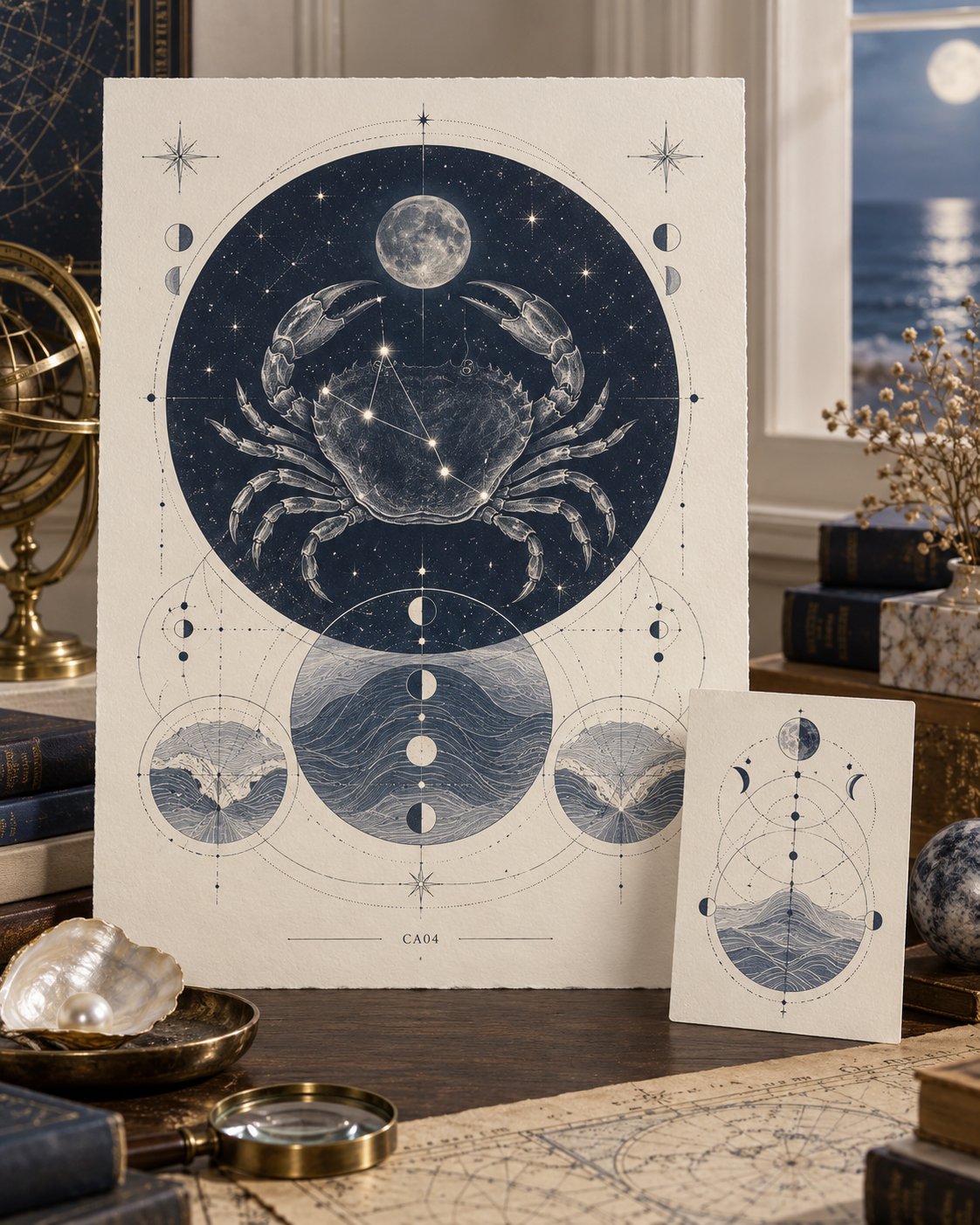 Celestial Archive Cancer Art Print — The Tidal Room