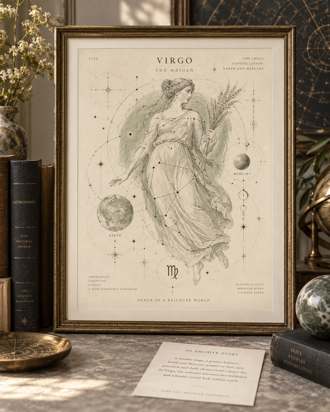 Celestial Archive Virgo Art Print — The Small Constellation