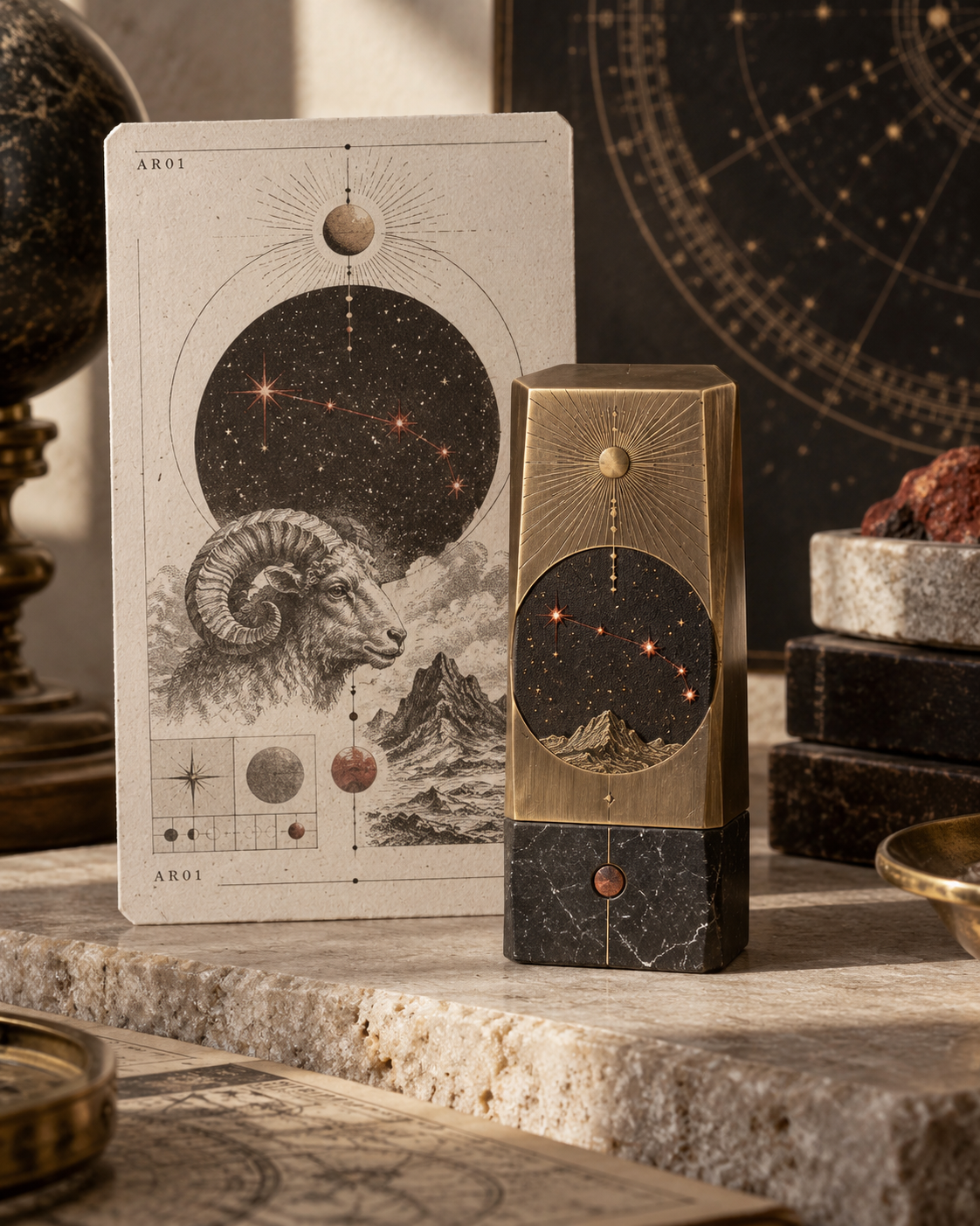 Aries Celestial Desk Totem — The First Spark