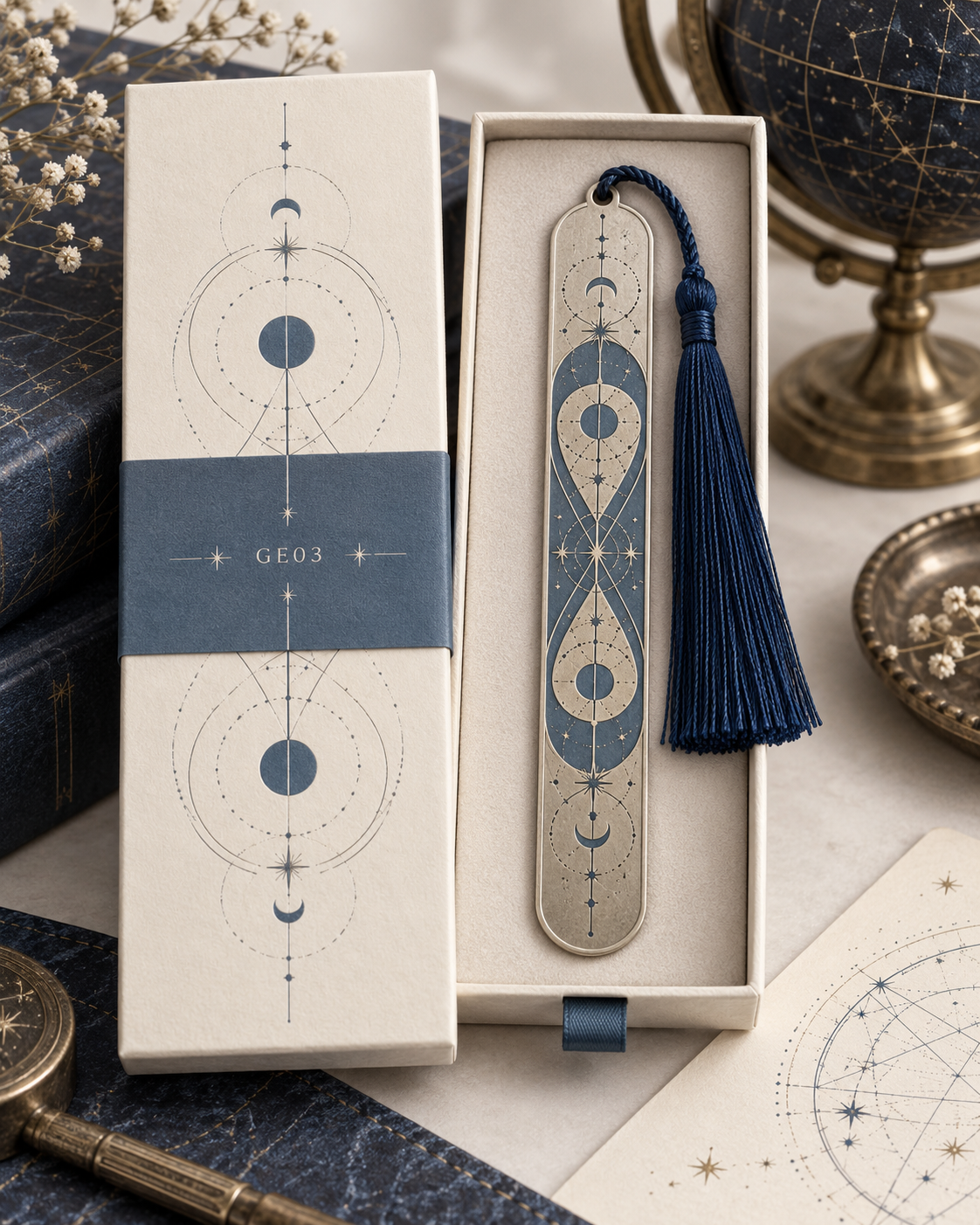 Gemini Celestial Archive Metal Bookmark — The Twin Signal