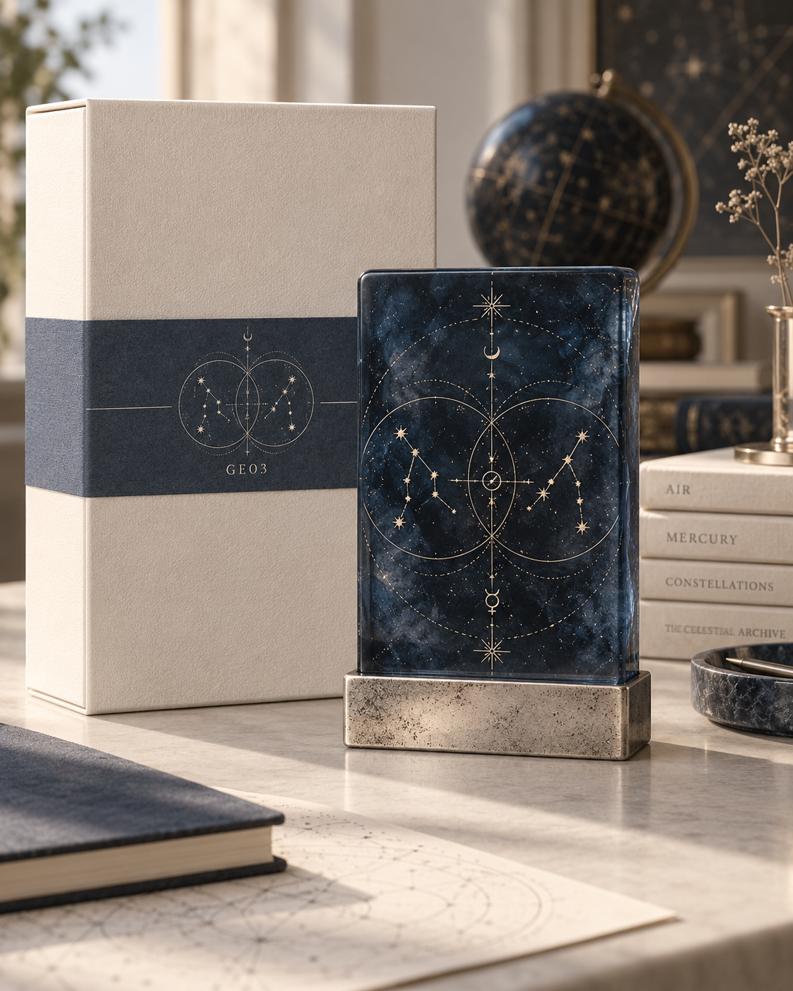 Gemini Celestial Desk Totem — The Twin Signal