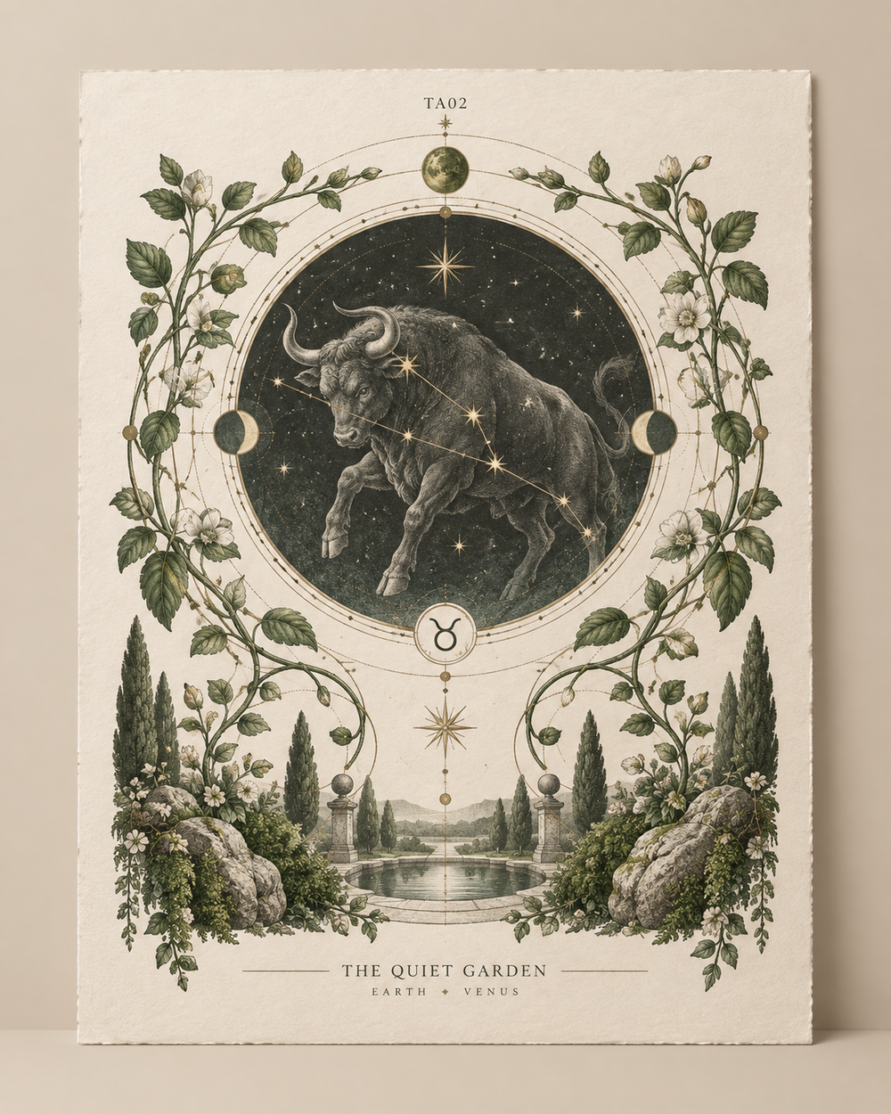 Celestial Archive Taurus Art Print — The Quiet Garden