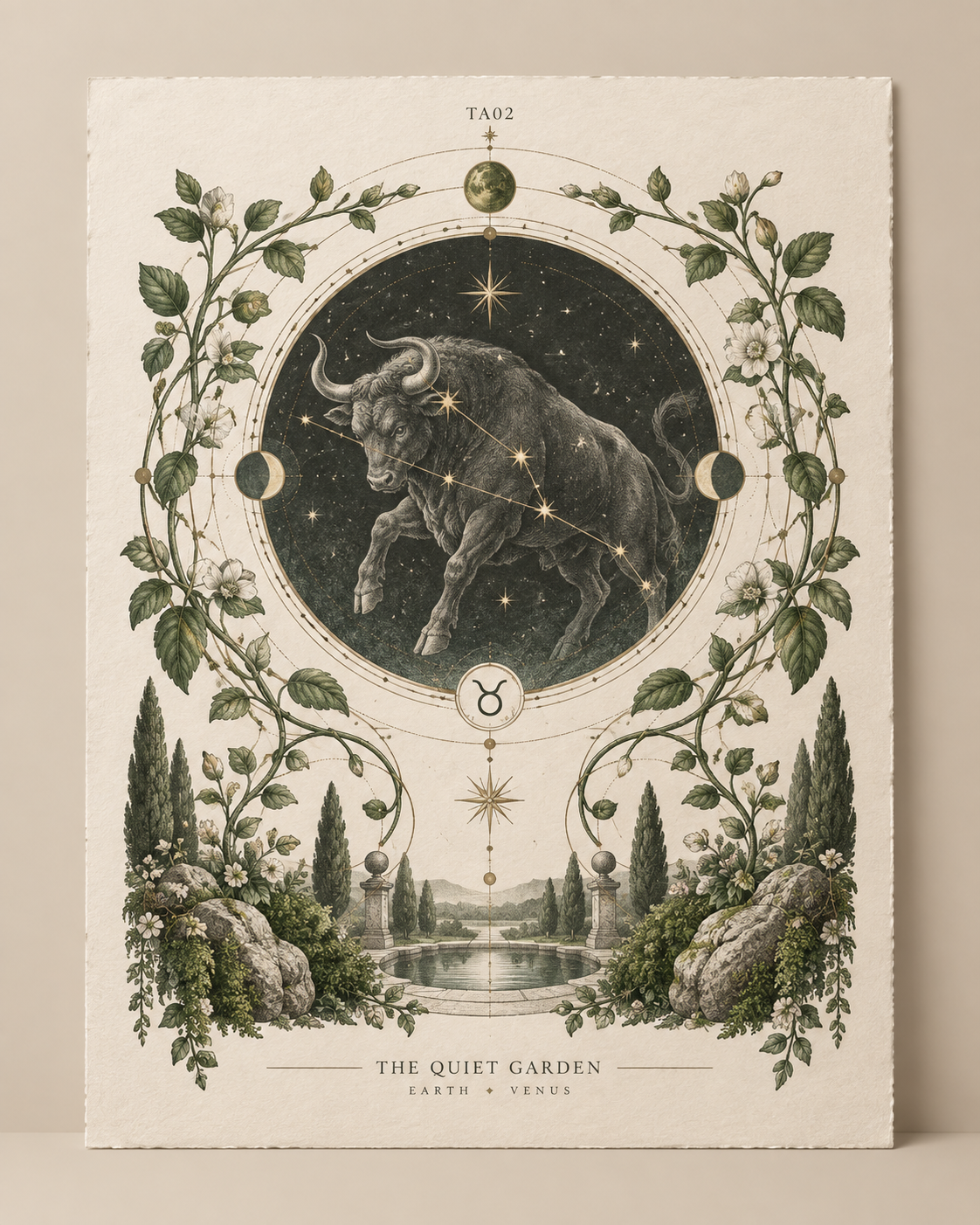 Celestial Archive Taurus Art Print — The Quiet Garden