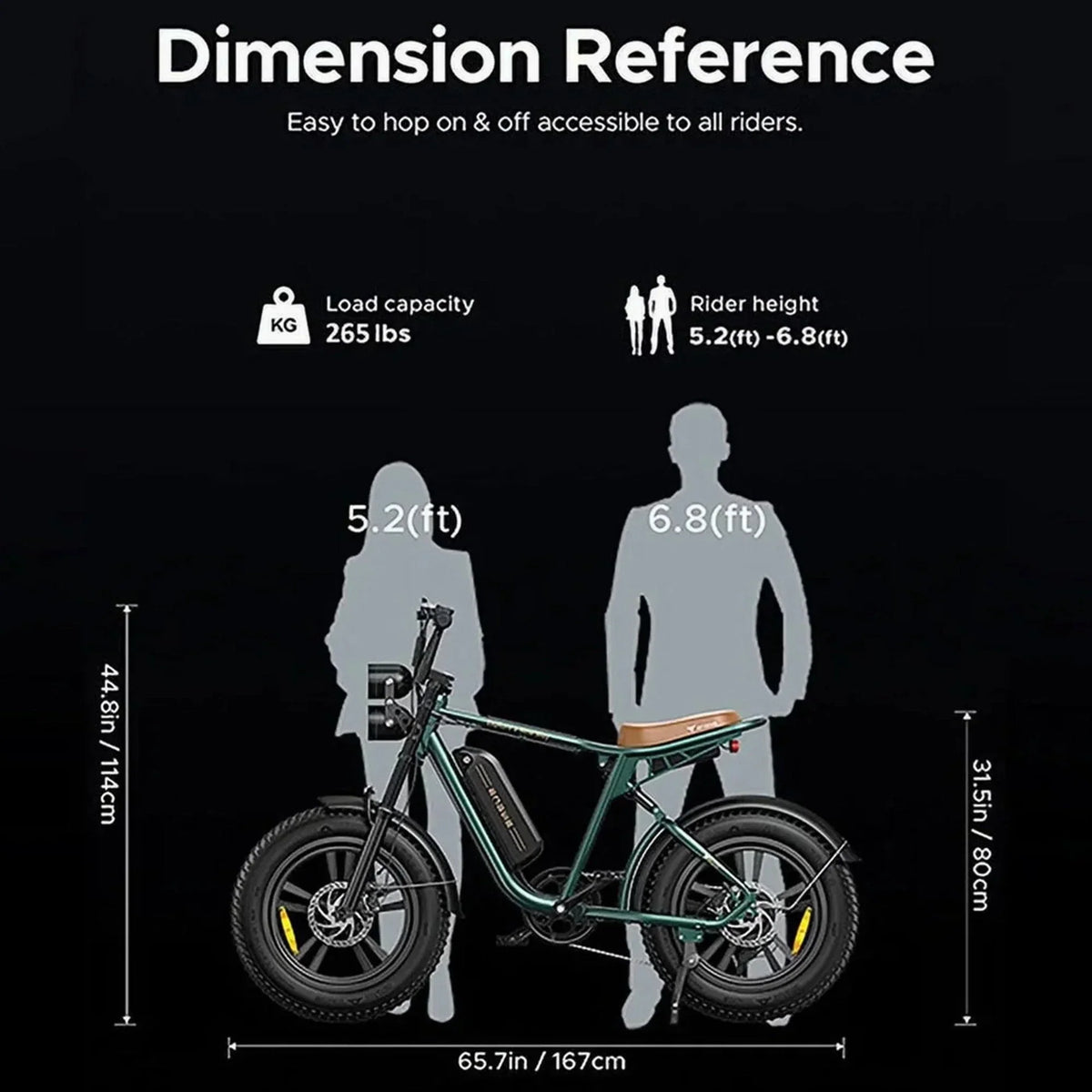 AKEZ Retro Electric Bike 1000W, 28 mph, 94 Miles, 20 inch x 4.0 inch Fat Tires