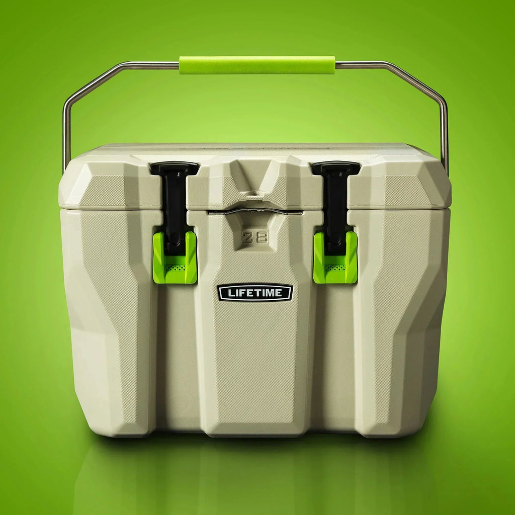 Lifetime Bear-Resistant High Performance Camping Cooler, 28 qt, 20 Can Capacity, Boulder Gray - 91289
