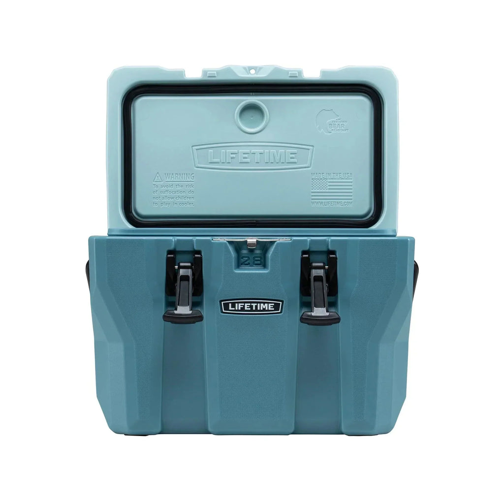 Lifetime Bear-Resistant High Performance Camping Cooler, 28 qt, 20 Can Capacity, Boulder Gray - 91289