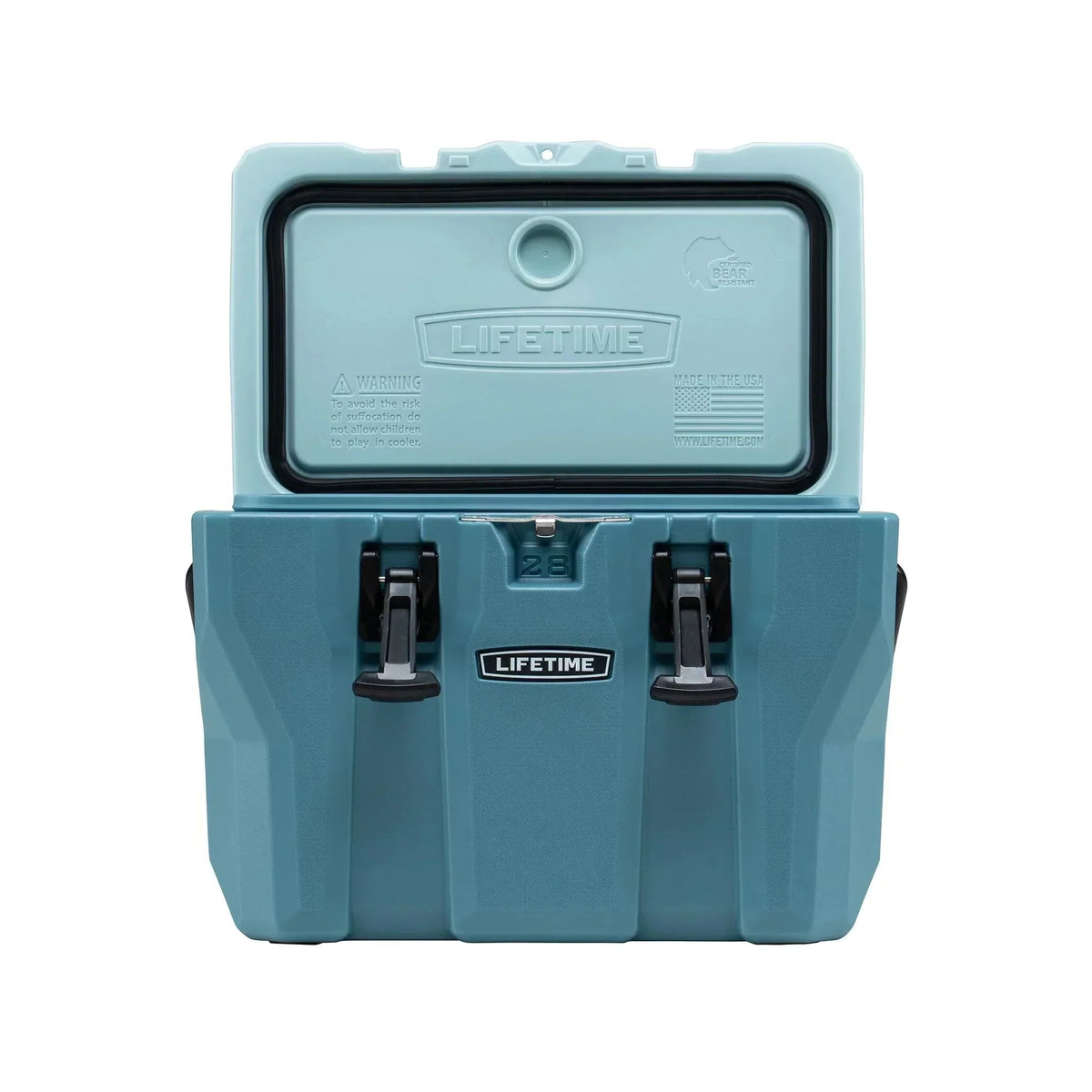 Lifetime Bear-Resistant High Performance Camping Cooler, 28 qt, 20 Can Capacity, Boulder Gray - 91289