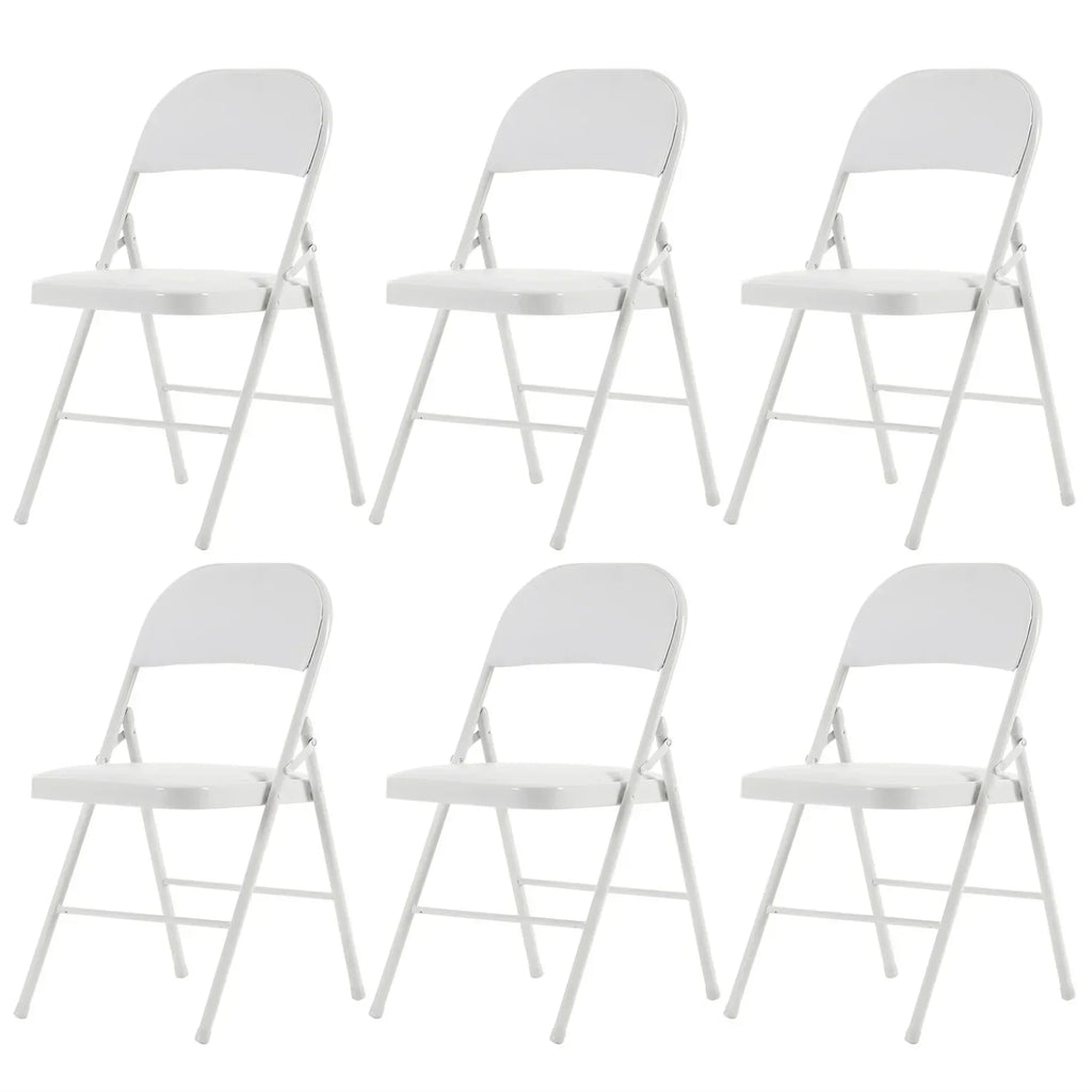 6 Pack Gray Folding Chairs with Padded Seats, Portable Stackable Foldable Chairs for Indoor & Outdoor, Commercial Seat with Metal Frame for Events Office Wedding Party, 330lbs Capacity