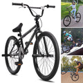 VEVOR BMX Bike, 24-Inch Wheel Freestyle Bike, BMX Race Bike with 4 Pegs, Beginner-Level BMX to Advanced Riders, BMX Bicycles for Teen Adult Men Women, Durable Hi-Ten Steel Frame, Easy to Assemble