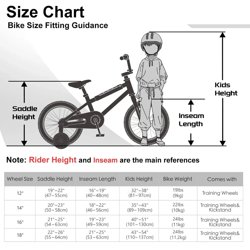 Glerc 14 Inch Little Kids Bike BMX Style Bicycle with Training Wheels Coaster Brake for 3 4 5 Years Old Boys Girls, Blue
