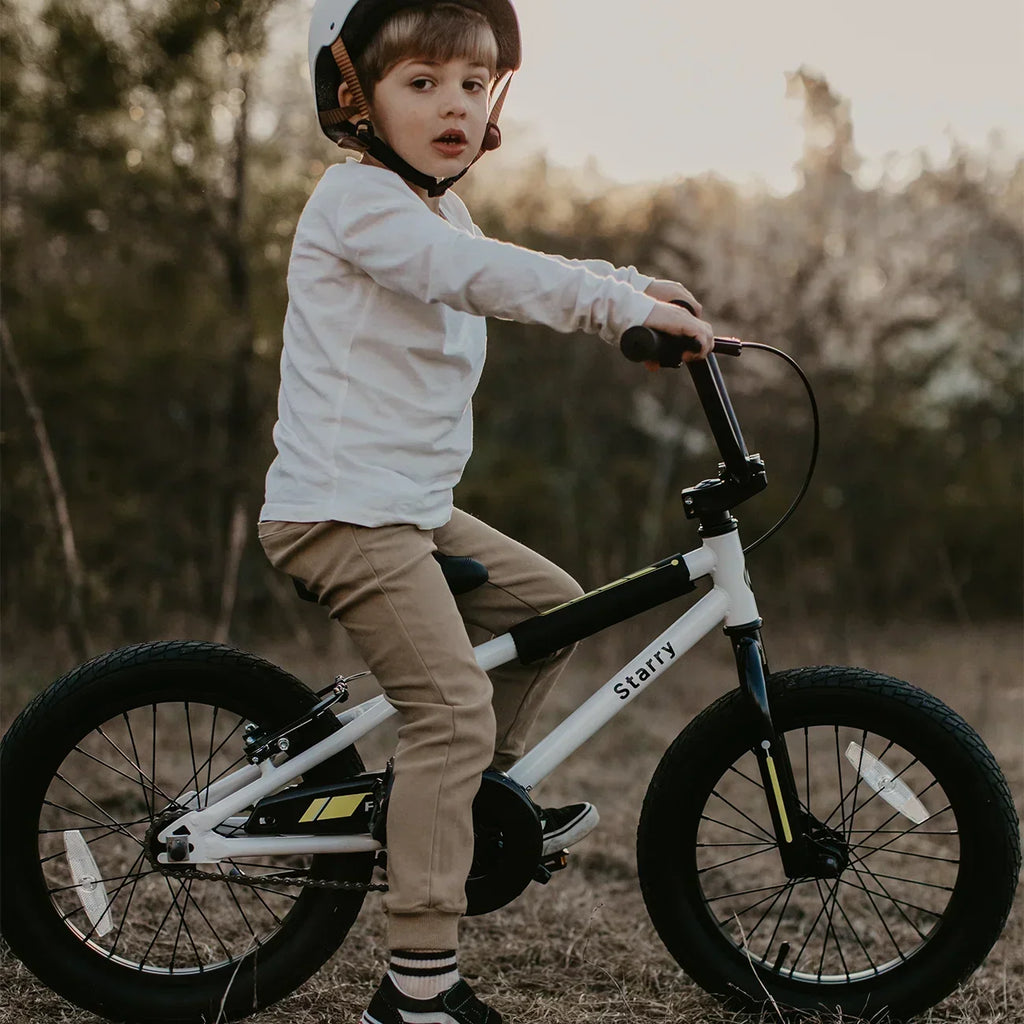 Glerc 14 Inch Little Kids Bike BMX Style Bicycle with Training Wheels Coaster Brake for 3 4 5 Years Old Boys Girls, Blue