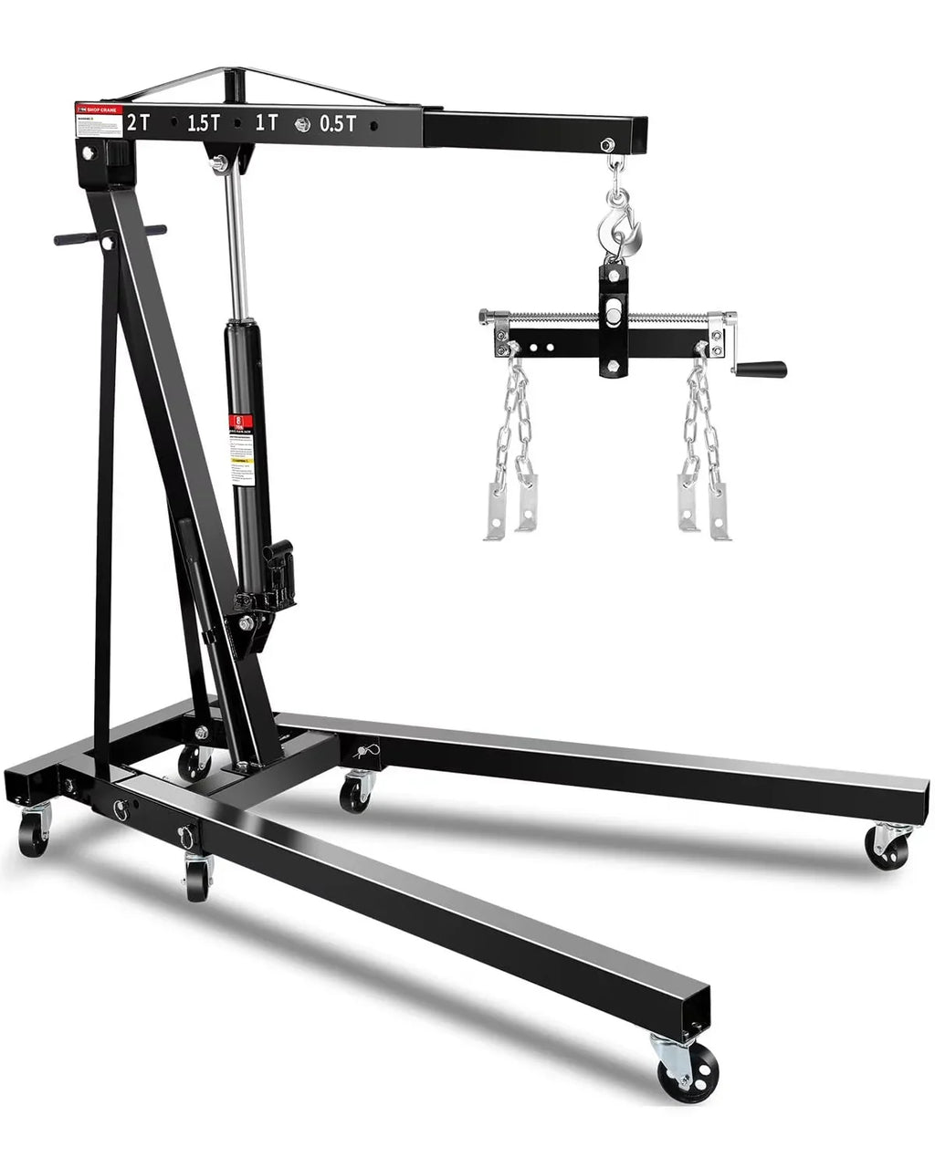 Garvee 2 Ton Hydraulic Folding Shop Crane Engine Hoist With Lever