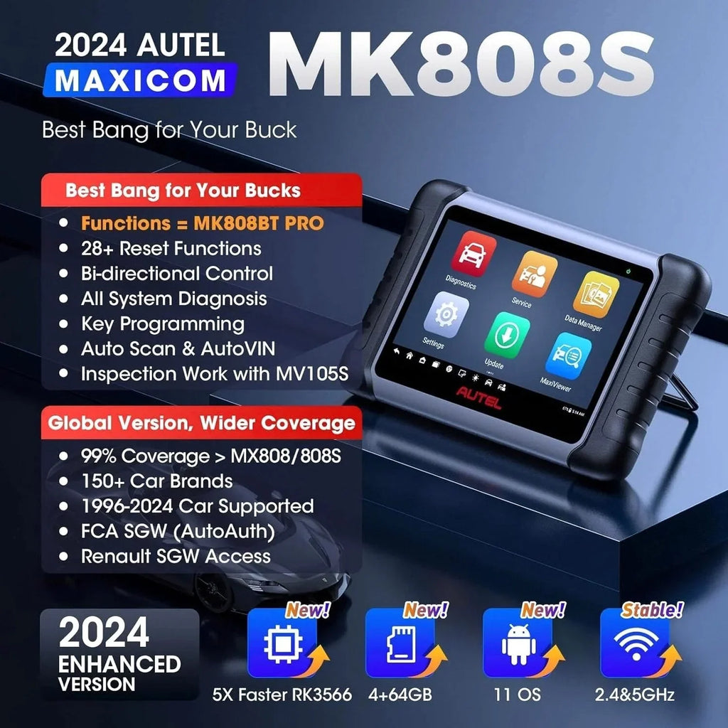 Autel MaxiCOM MK808S Bidirectional Automotive Diagnostic Scanner - Newest Autel MaxiCOM MK808S