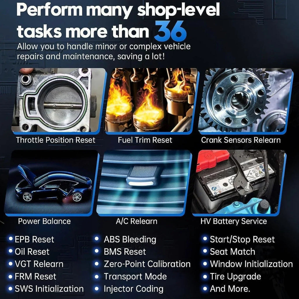 XTOOL Bidirectional Automotive Diagnostic Scanner With ECU Coding, Active Tests, Android 10 - D7
