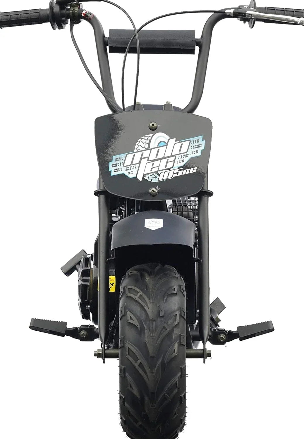 MotoTec 105CC 3.5HP Mini Bike, Black, Alloy Steel, 23mph - KN110-A