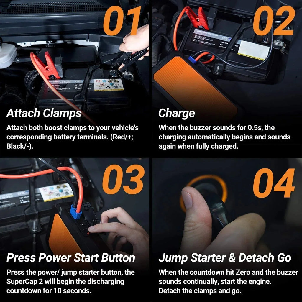 Autowit Battery-Less Portable Car Jump Starter With Carrying Case - SuperCap 2