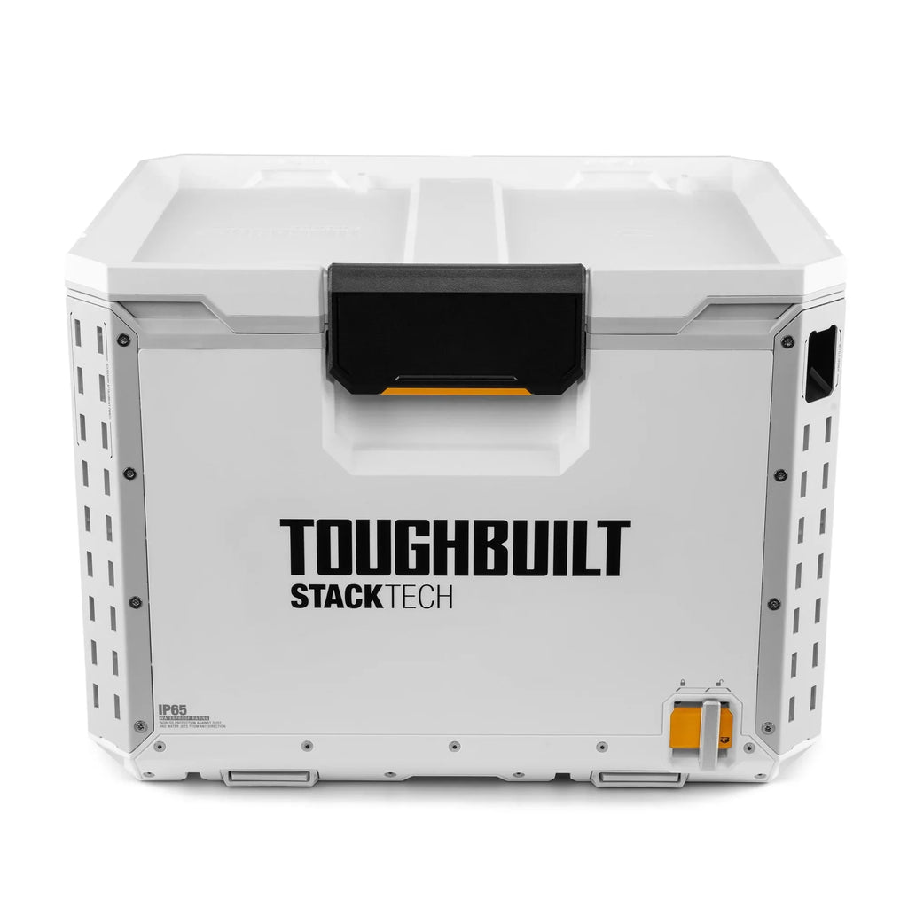 ToughBuilt StackTech Compact Cooler 16 Quart Hard Shell Ice Chest, White