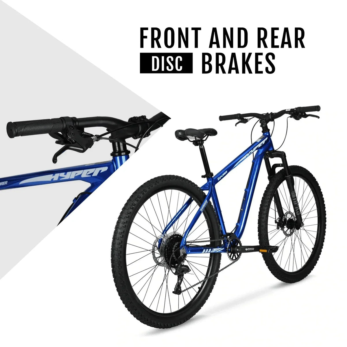 Hyper Bicycles Men's Mountain Bike, 29 inch, Hard Tail, Blue - Explorer