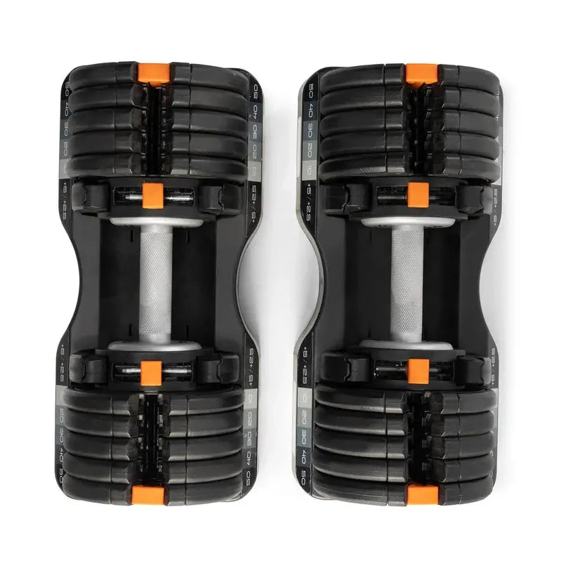 NordicTrack Select-A-Weight Adjustable Dumbbell Set, 55 lb Pair - Easy Dial-Select Mechanism