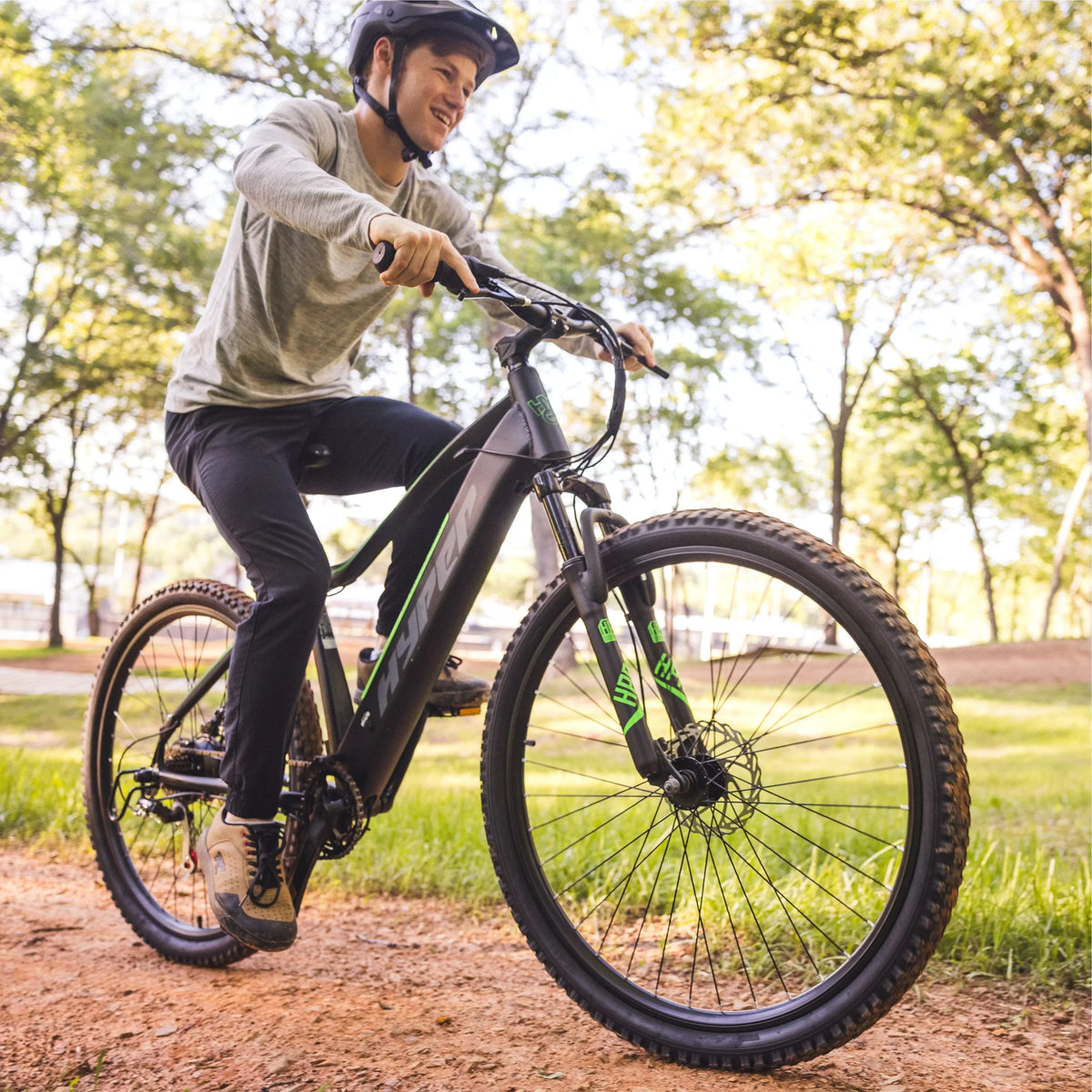 Hyper Bicycles 29 Inch 36V Electric Mountain Bike For Adults, 250W, Black