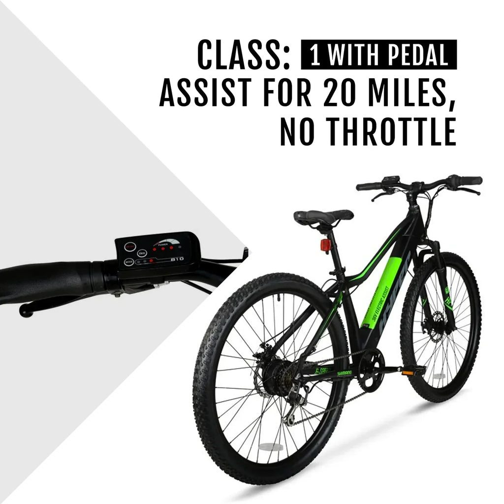 Hyper Bicycles 29 Inch 36V Electric Mountain Bike For Adults, 250W, Black