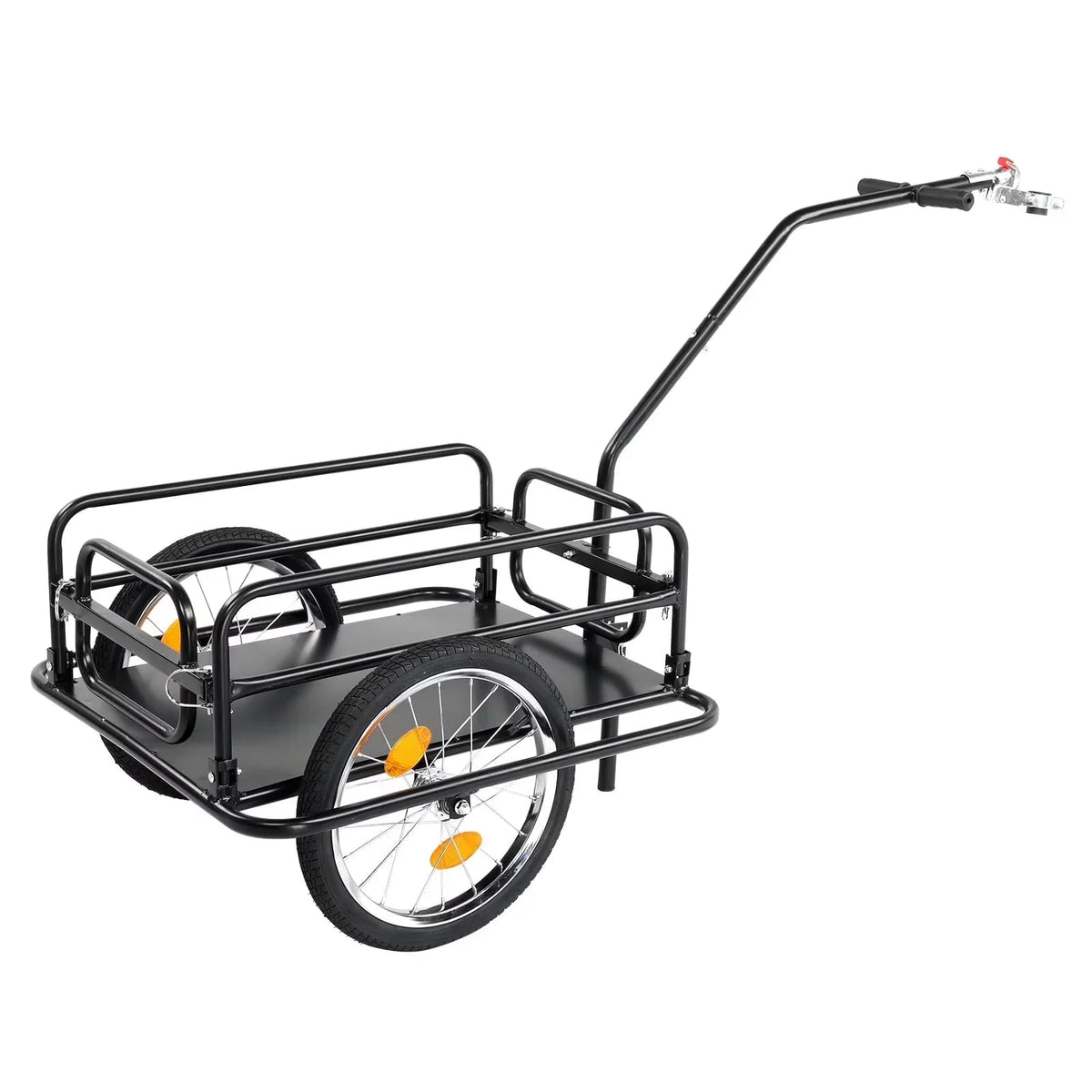 Ktaxon Two-Wheel Bicycle Cargo Trailer, Black, 16 in Inflatable Wheels
