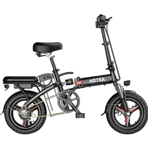 Folding Electric Bike 250W, 14 Inch, LCD Display, Removable Battery, Dual Disc Brake, Black