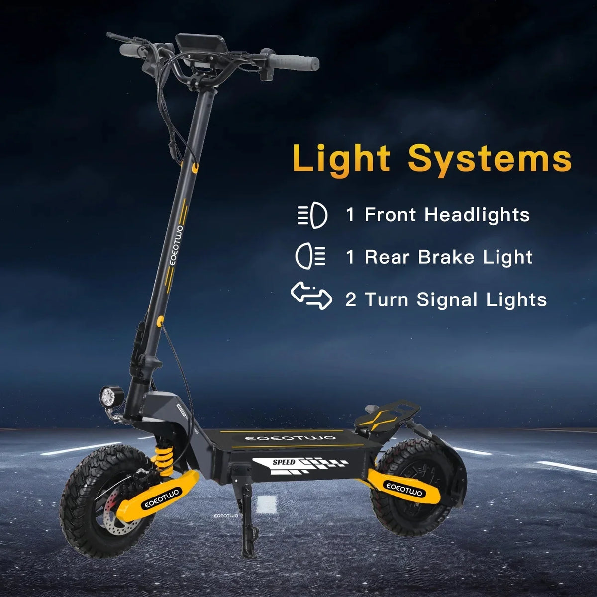 Off Road Electric Scooter For Adults, 1200W, 11 in Tires, 330 lb Load - GT06