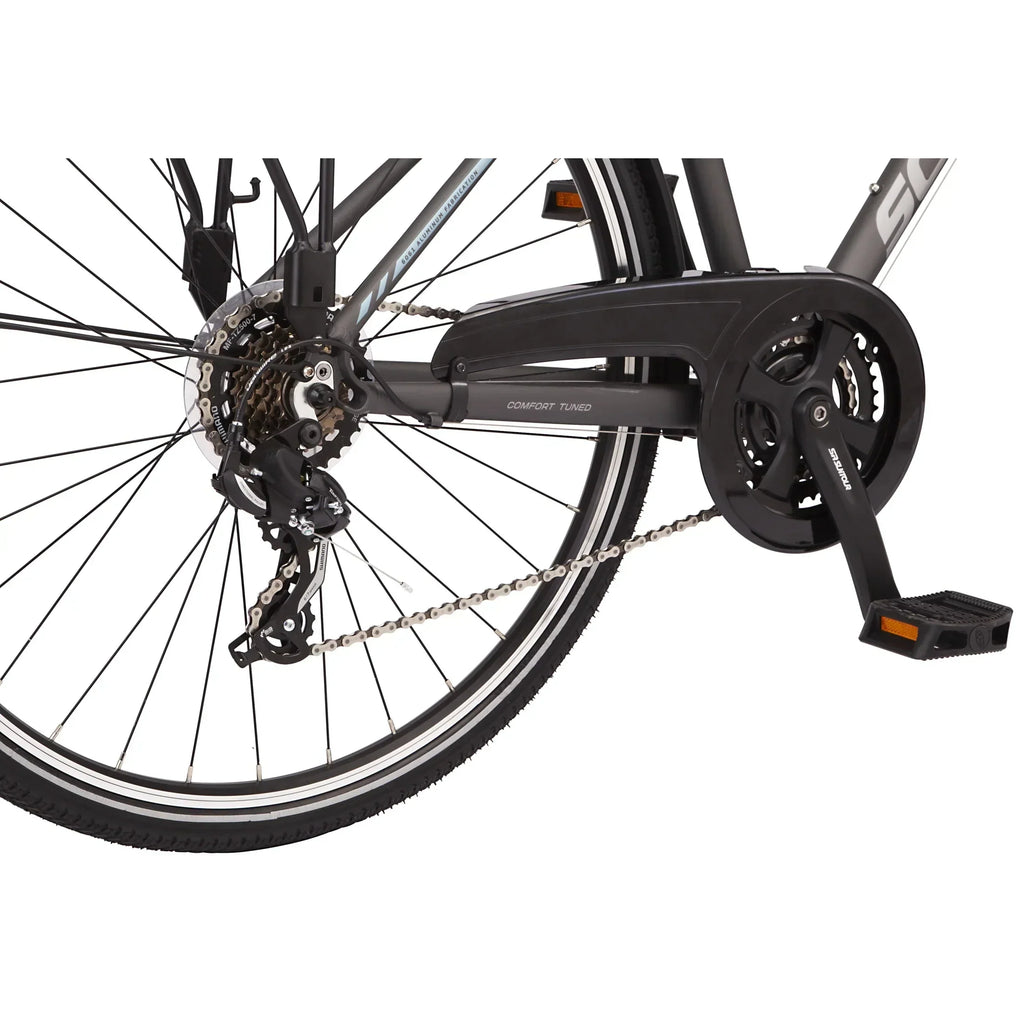Schwinn Network 6c Hybrid Bike, 21 Speeds, Large 19.5 in Men's Style Frame, 700c Wheels, Grey