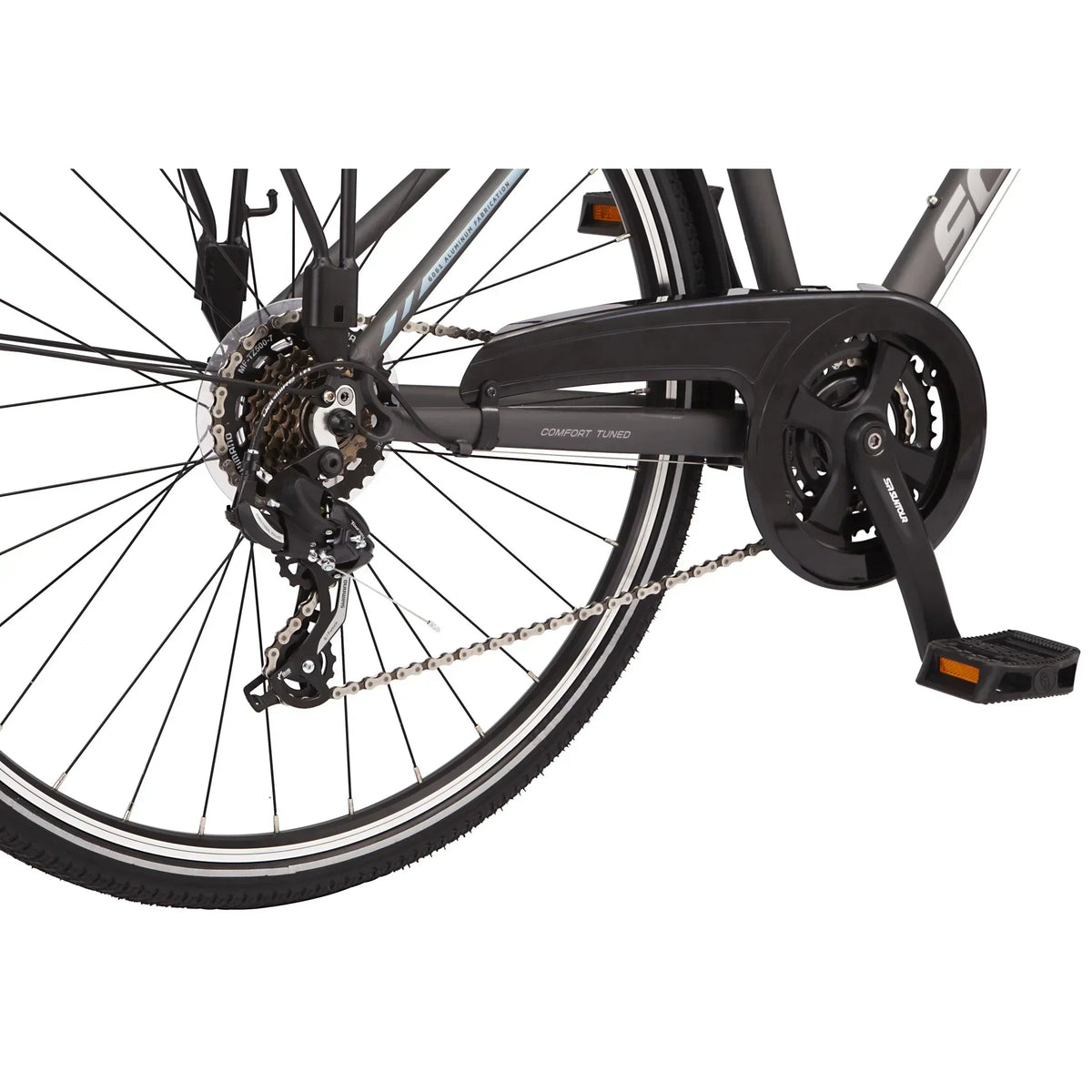 Schwinn Network 6c Hybrid Bike, 21 Speeds, Large 19.5 in Men's Style Frame, 700c Wheels, Grey