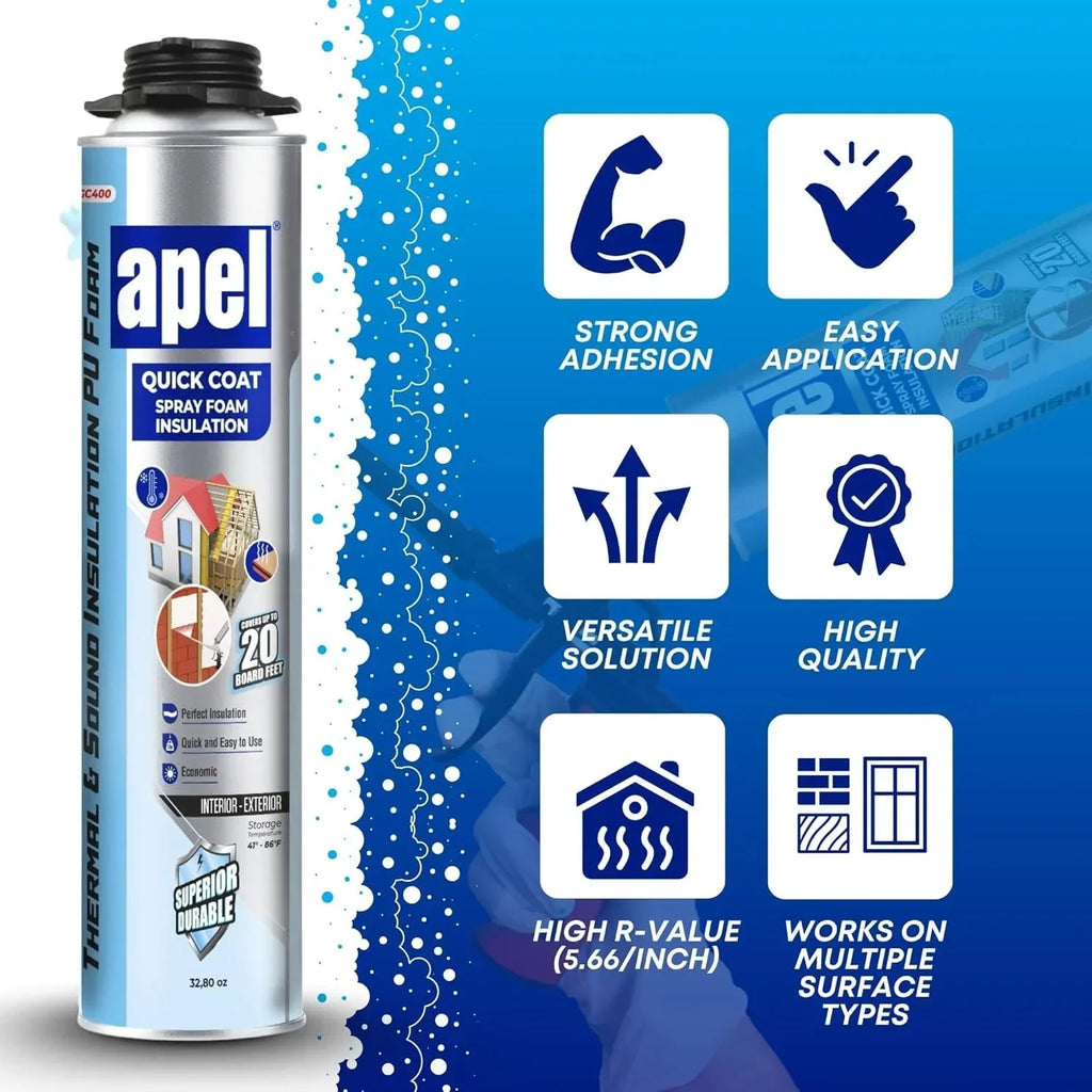 apel Spray Foam Insulation Kit, 12 x 32.80 oz / 240 Bd ft - 12 Pack