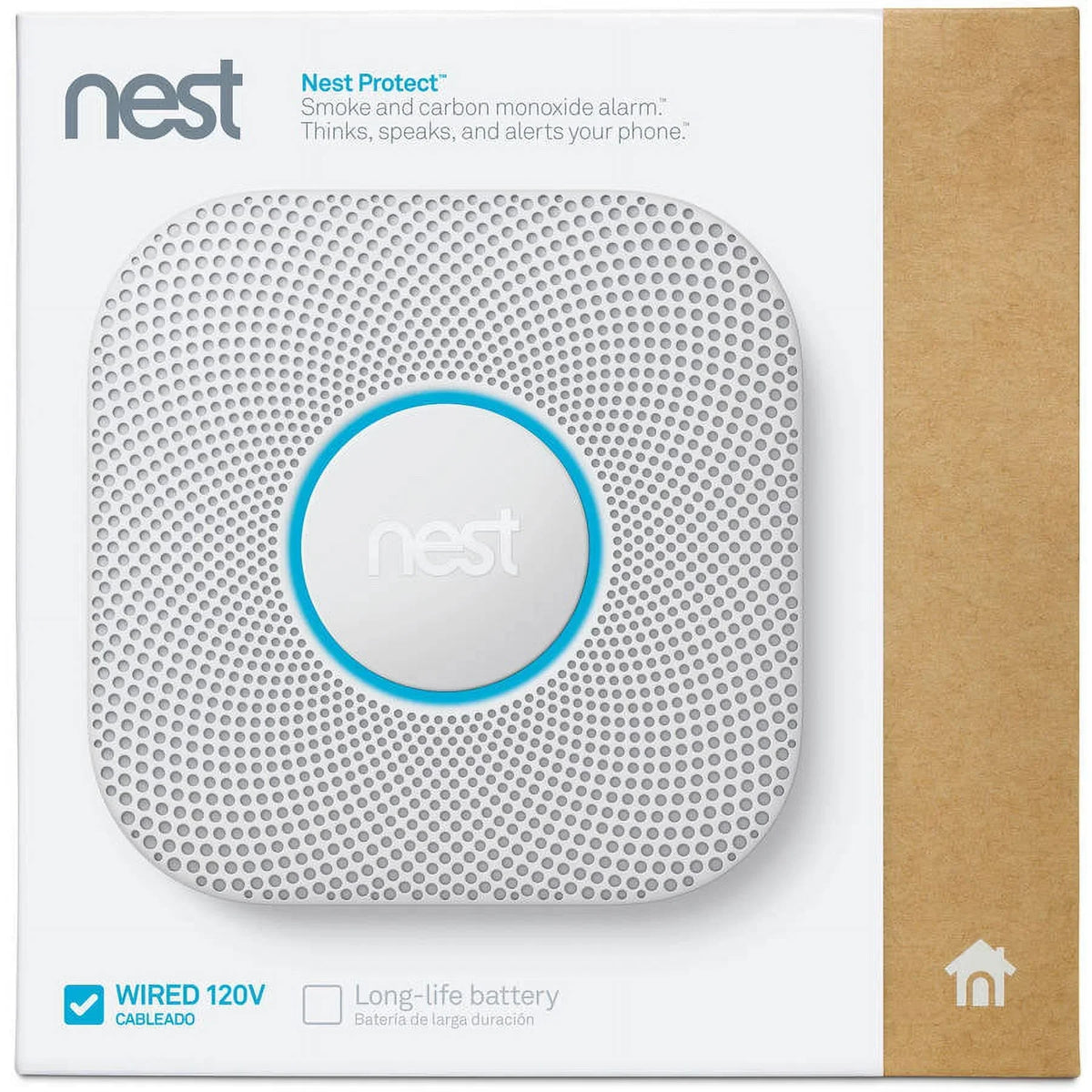 Google Nest Protect Wired Split-Spectrum Smoke And Carbon Monoxide Alarm - S3003LWES
