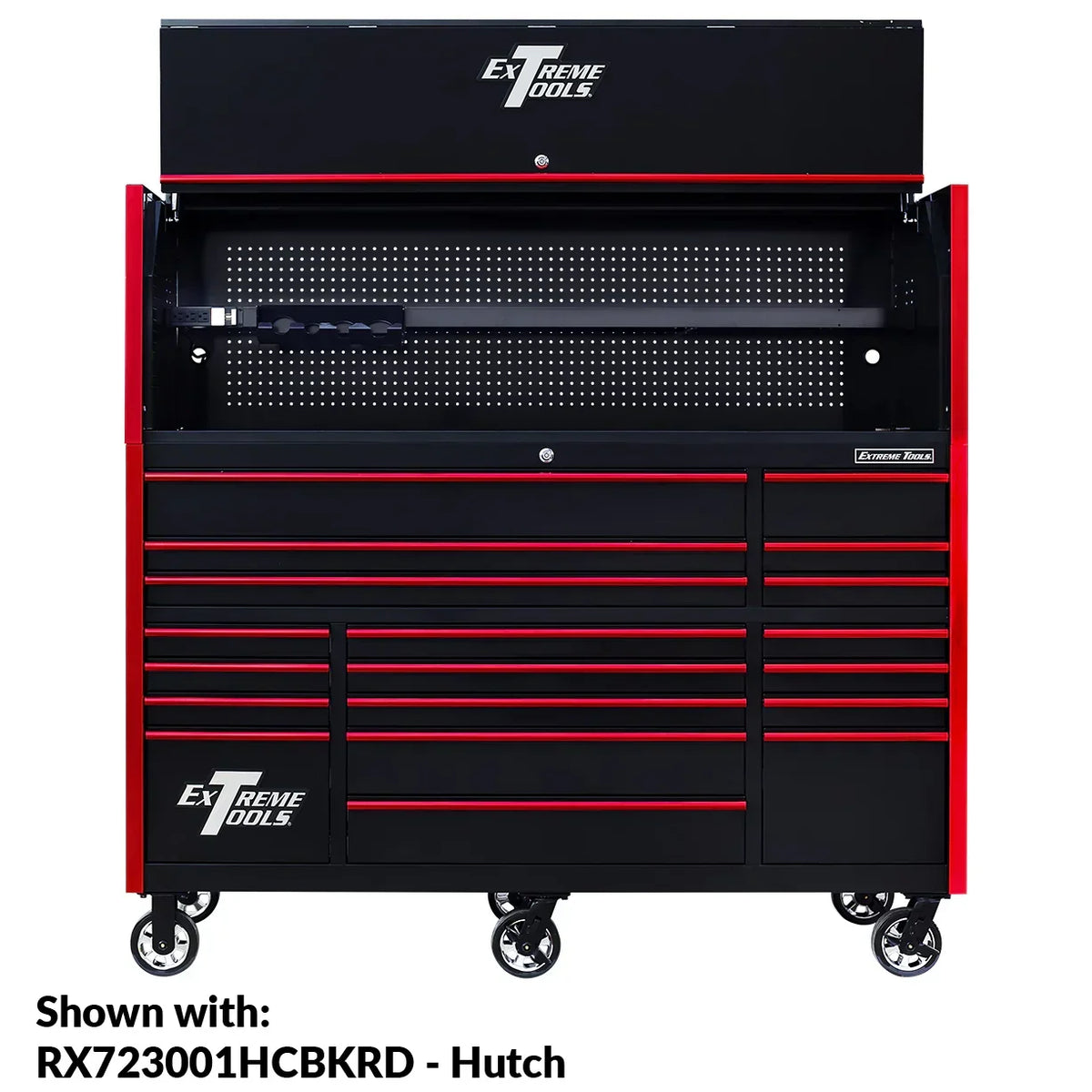 Extreme Tools 72-in x 30-in 19-Drawer Roller Cabinet With 250 lb Drawer Slides - RX723019RC-250