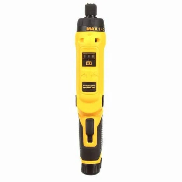 DEWALT 8V MAX Cordless Gyroscopic Screwdriver With Adjustable Handle, (2) 1.0Ah Batteries, Charger, And Bag