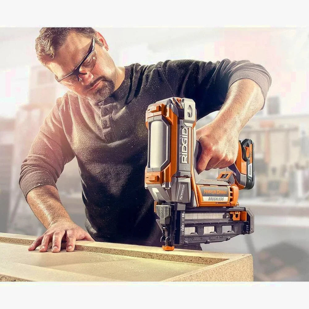 RIDGID 18V Brushless Cordless Nailer Combo Kit With 18-Gauge Brad And 16-Gauge Finish Nailers