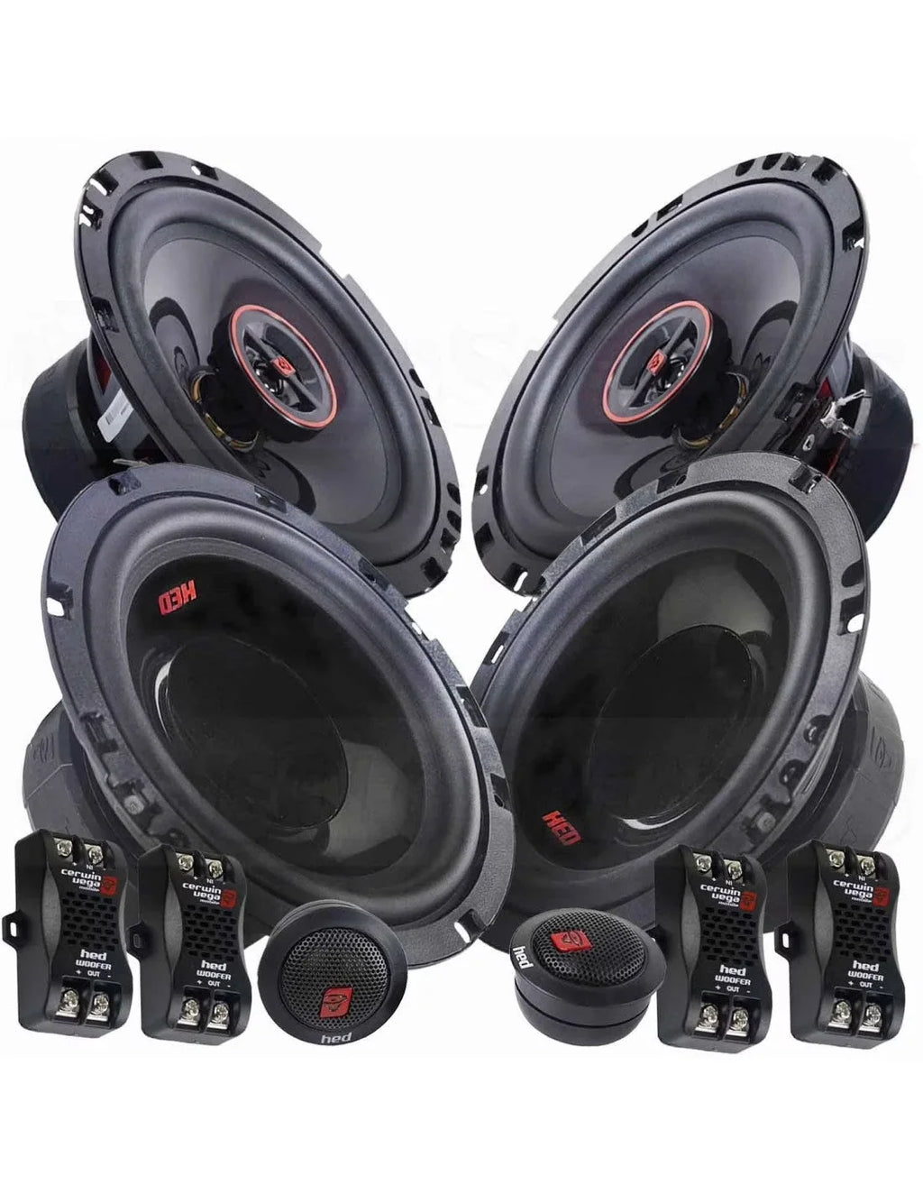 Cerwin Vega HED Series 6.5 in Component And 2-Way Coaxial Car Speaker Systems - H765C + H7652